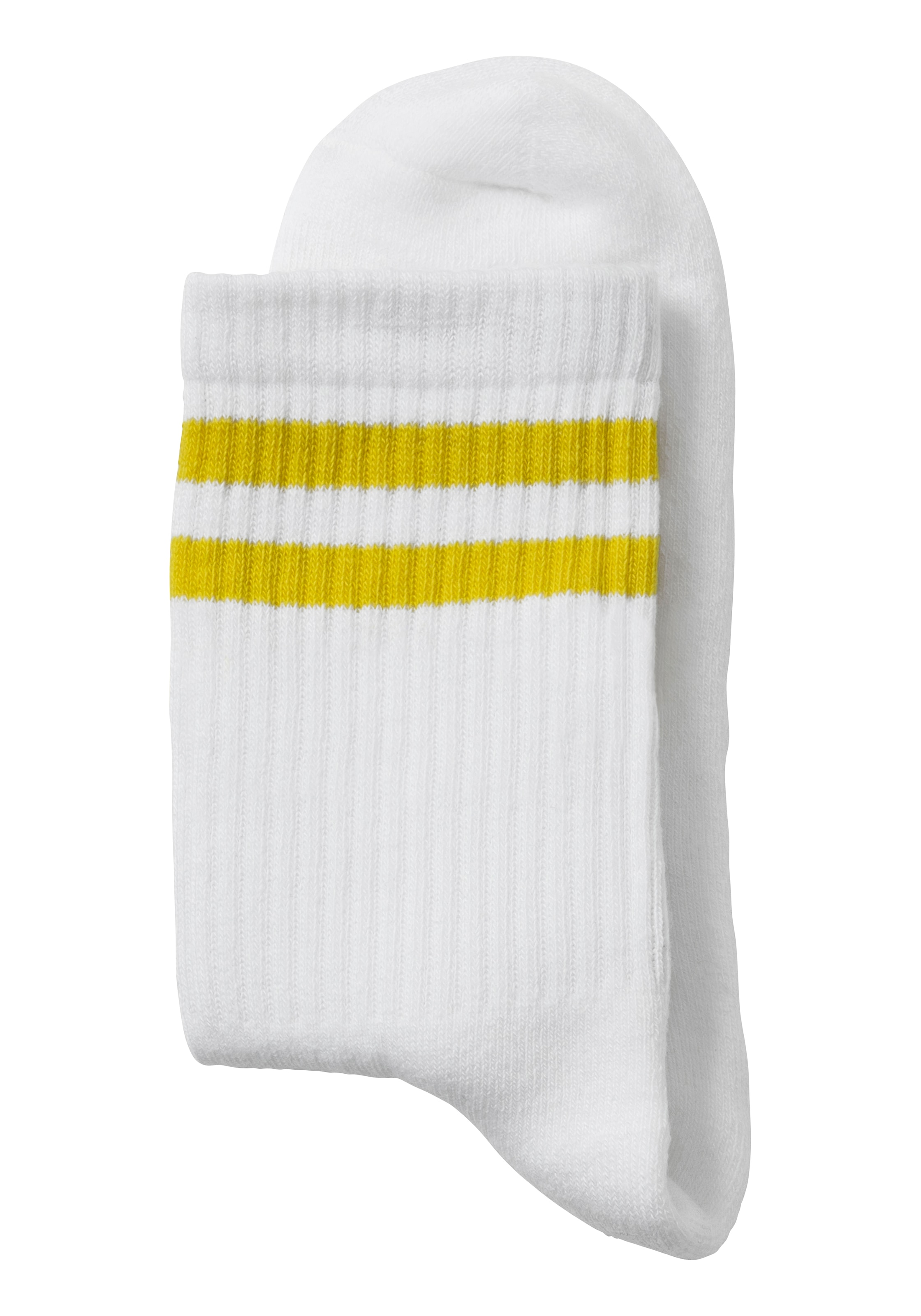 LASCANA Tennissocken, (Packung, 3 Paar), mit farbigen Ringeln am Bündchen