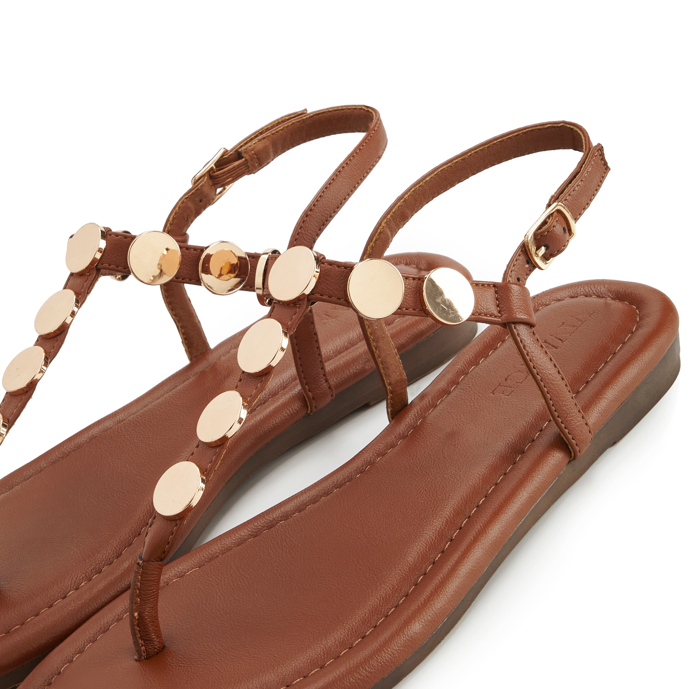Vivance Sandale »Sommerschuh, offener Schuh, Sandalette,«  mit goldfarbenen Schmuckelementen VEGAN