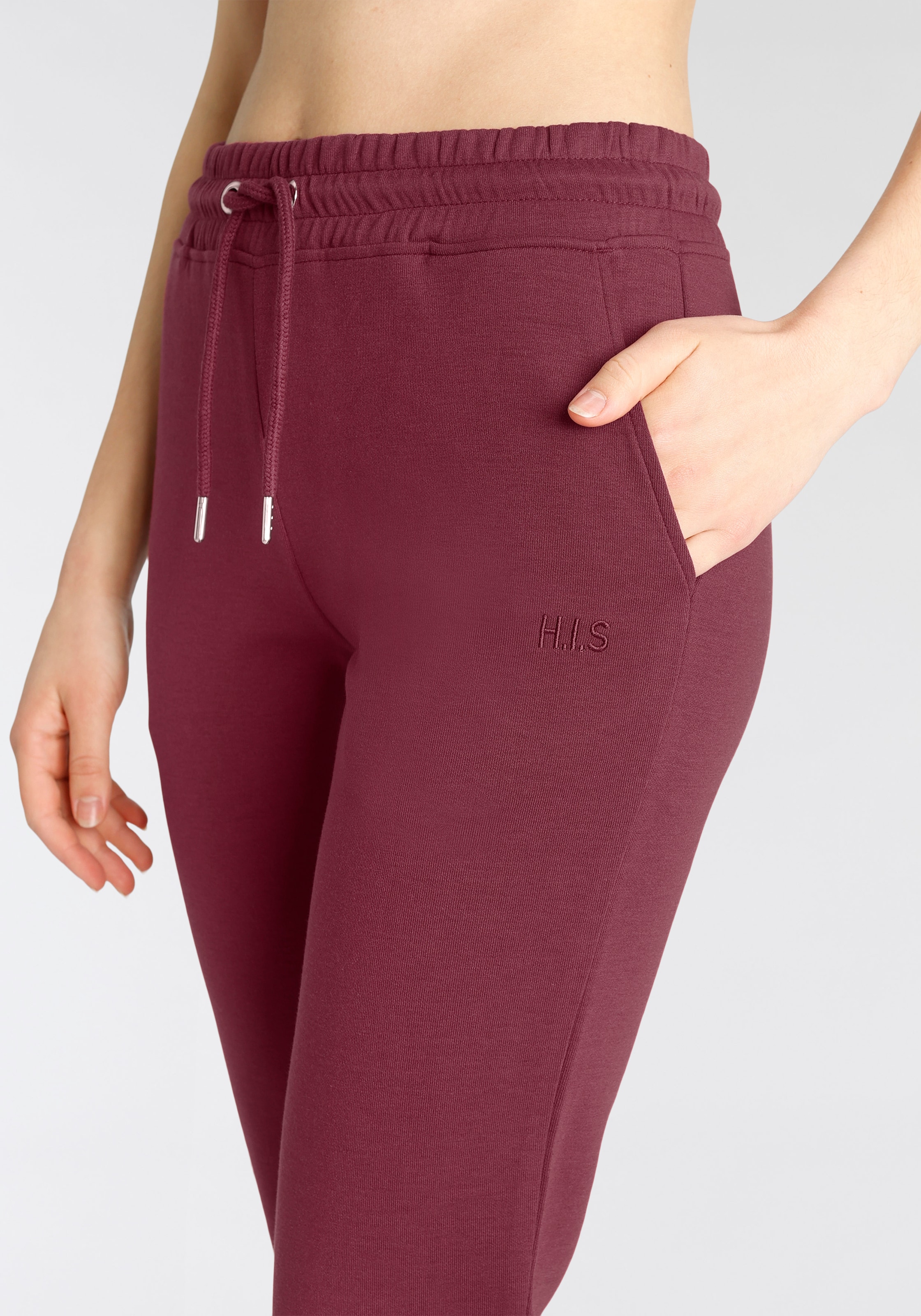 H.I.S Sweathose, Schlupfhose mit kleinem Aufschlag am Saum, Loungewear