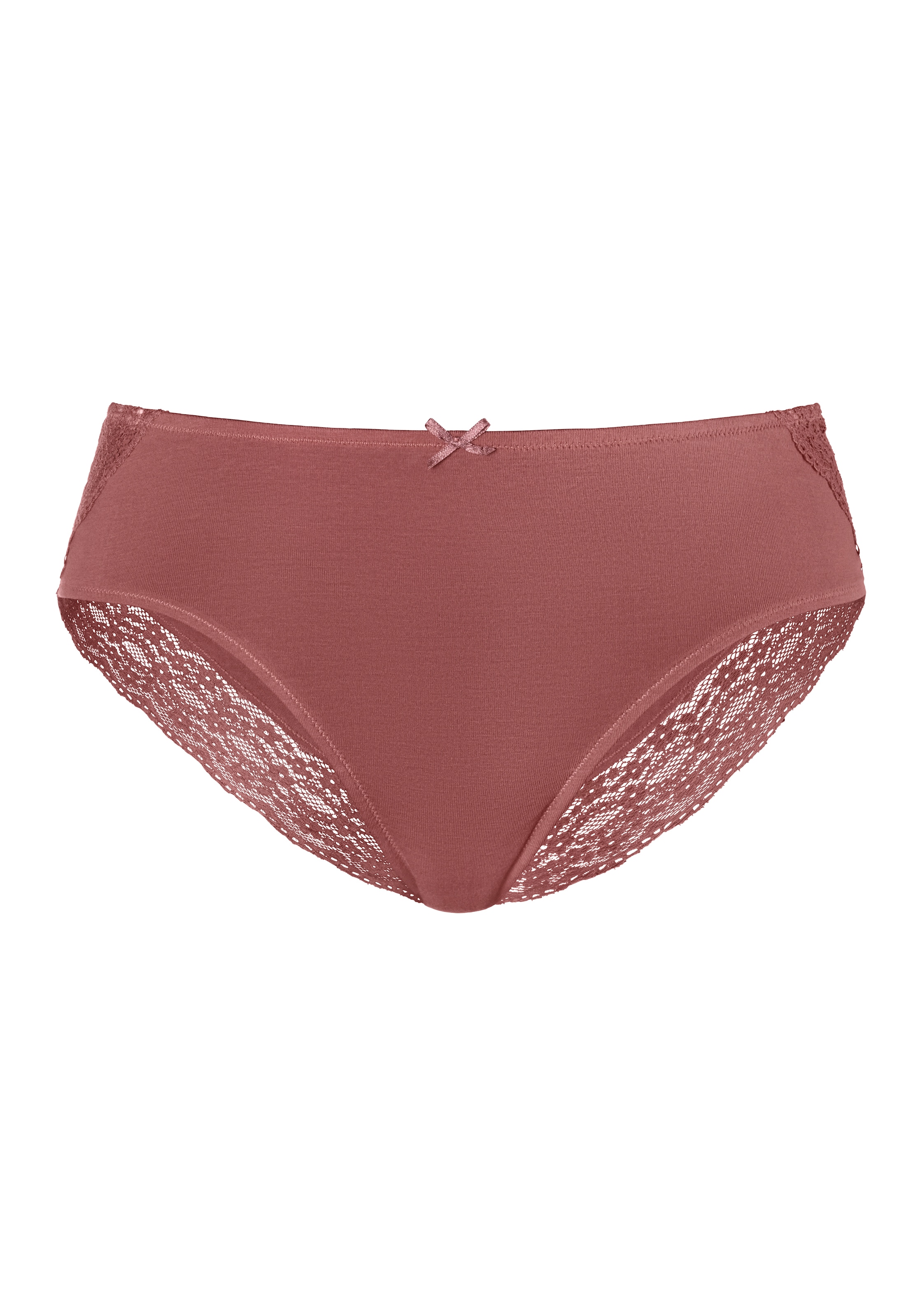 Vivance Jazz-Pants Slips, (3er-Pack), aus elastischer Baumwolle mit floraler Spitze