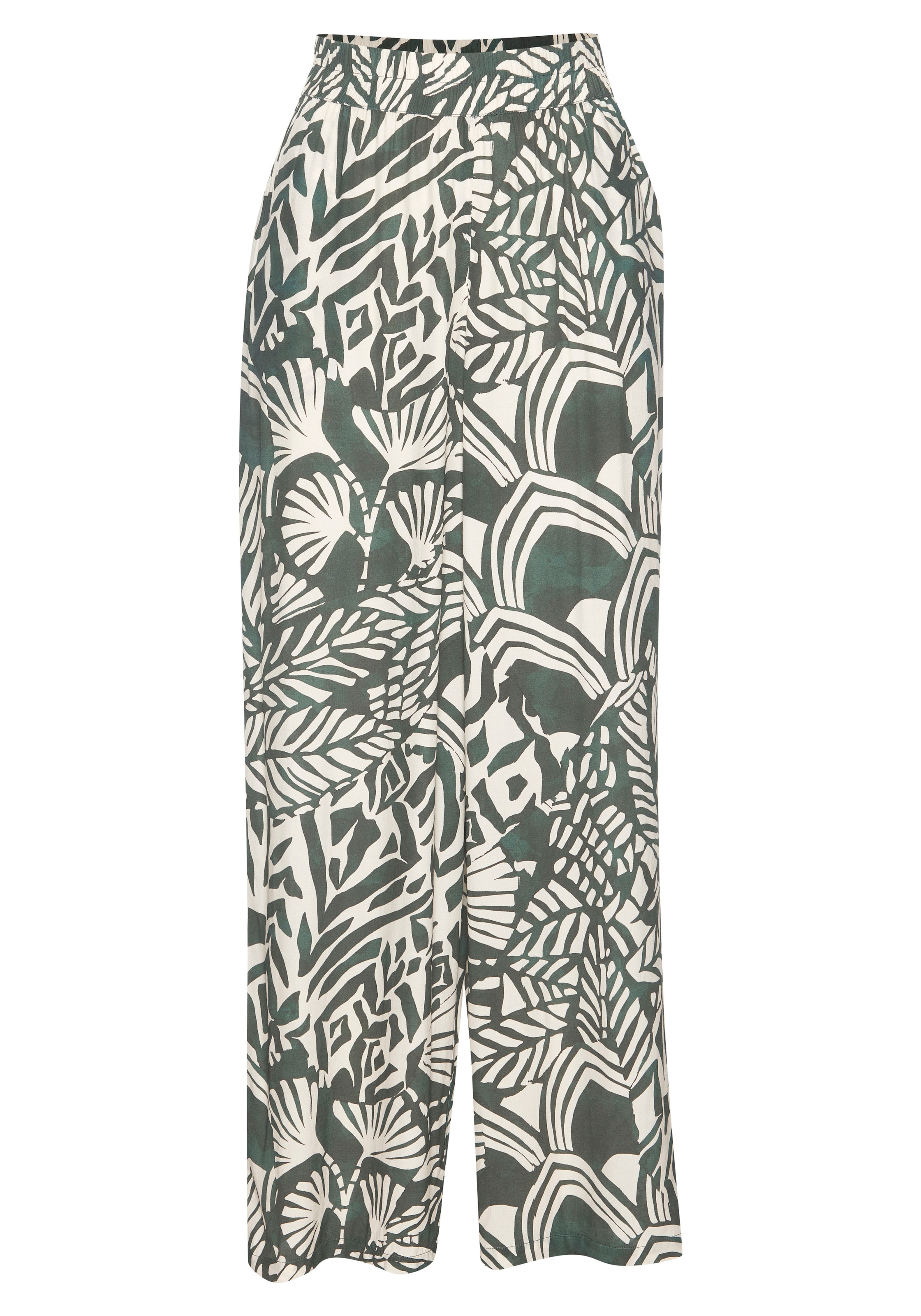 LASCANA Palazzohose, mit Alloverprint, Taschen, Wide-Leg, Stoffhose