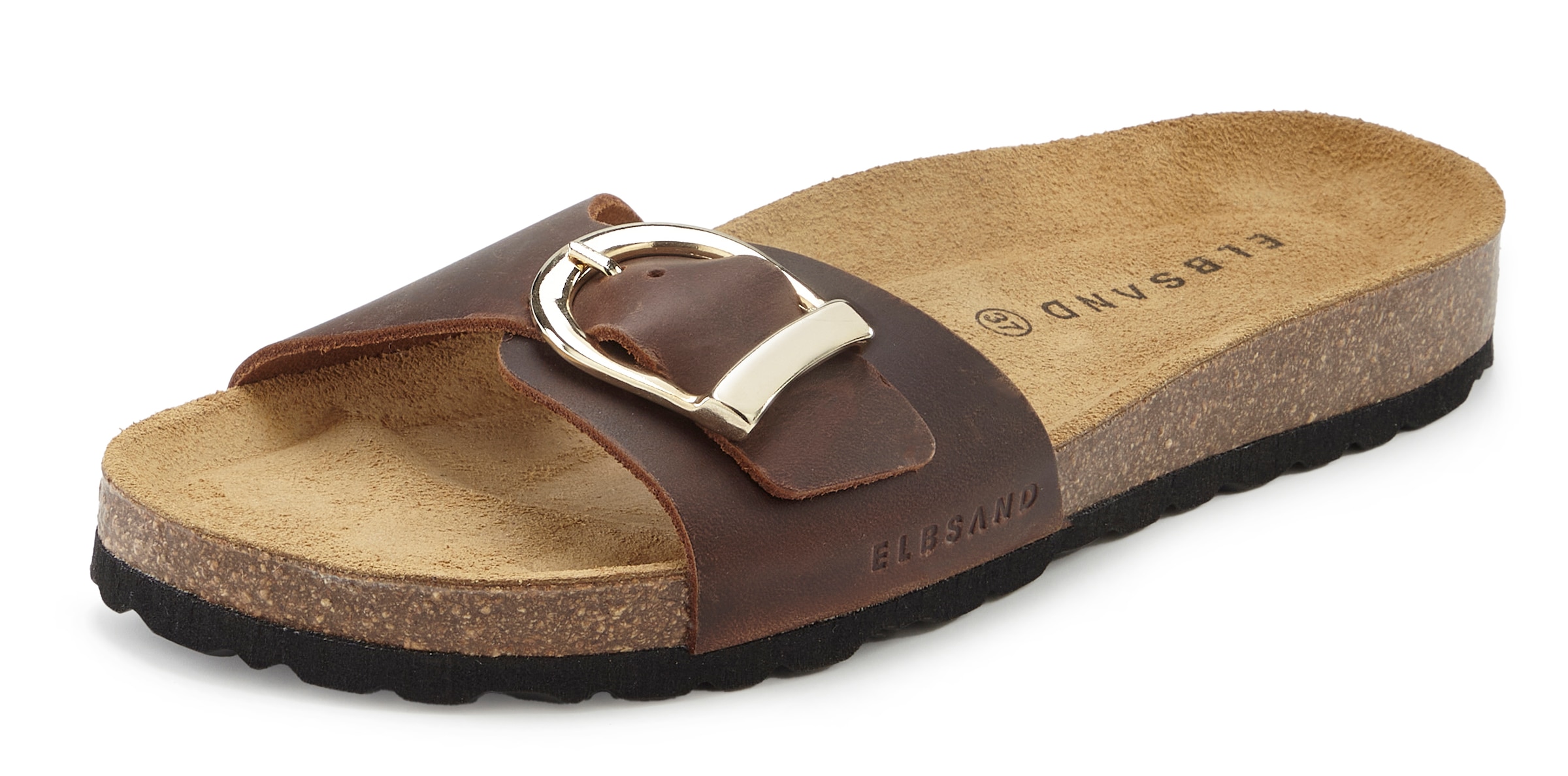 Elbsand Pantolette »Sandale, Mule, offener Schuh, Sommerschuhe, Lederpantolette«  NEU aus Leder mit weichem Korkfußbett
