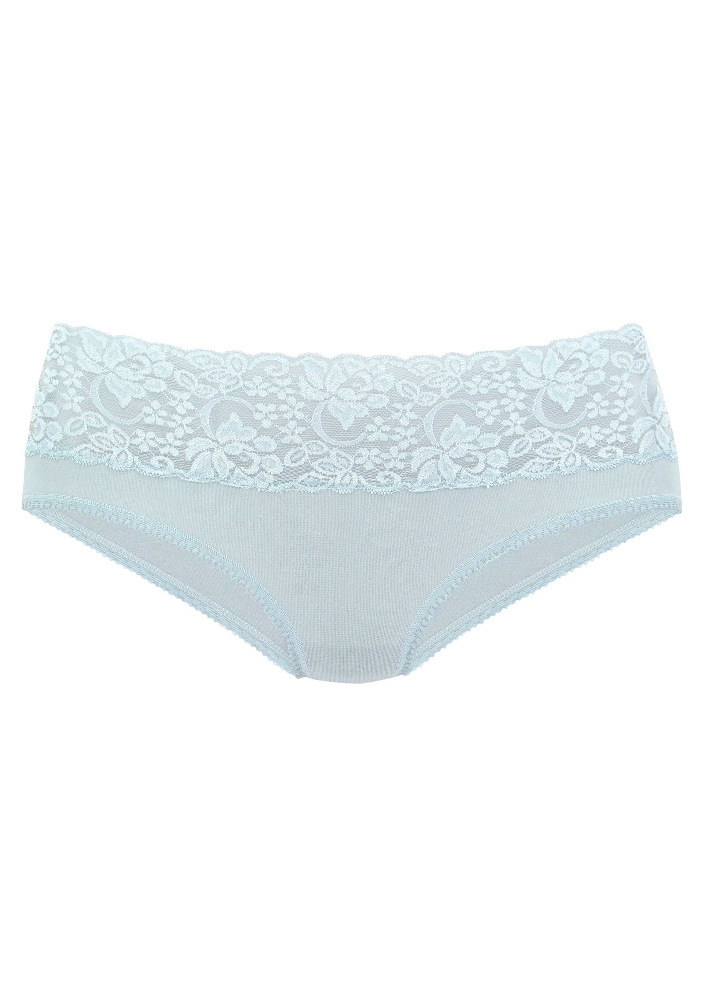 Vivance Slip, (3er-Pack), aus elastischer Baumwolle mit floraler Spitze