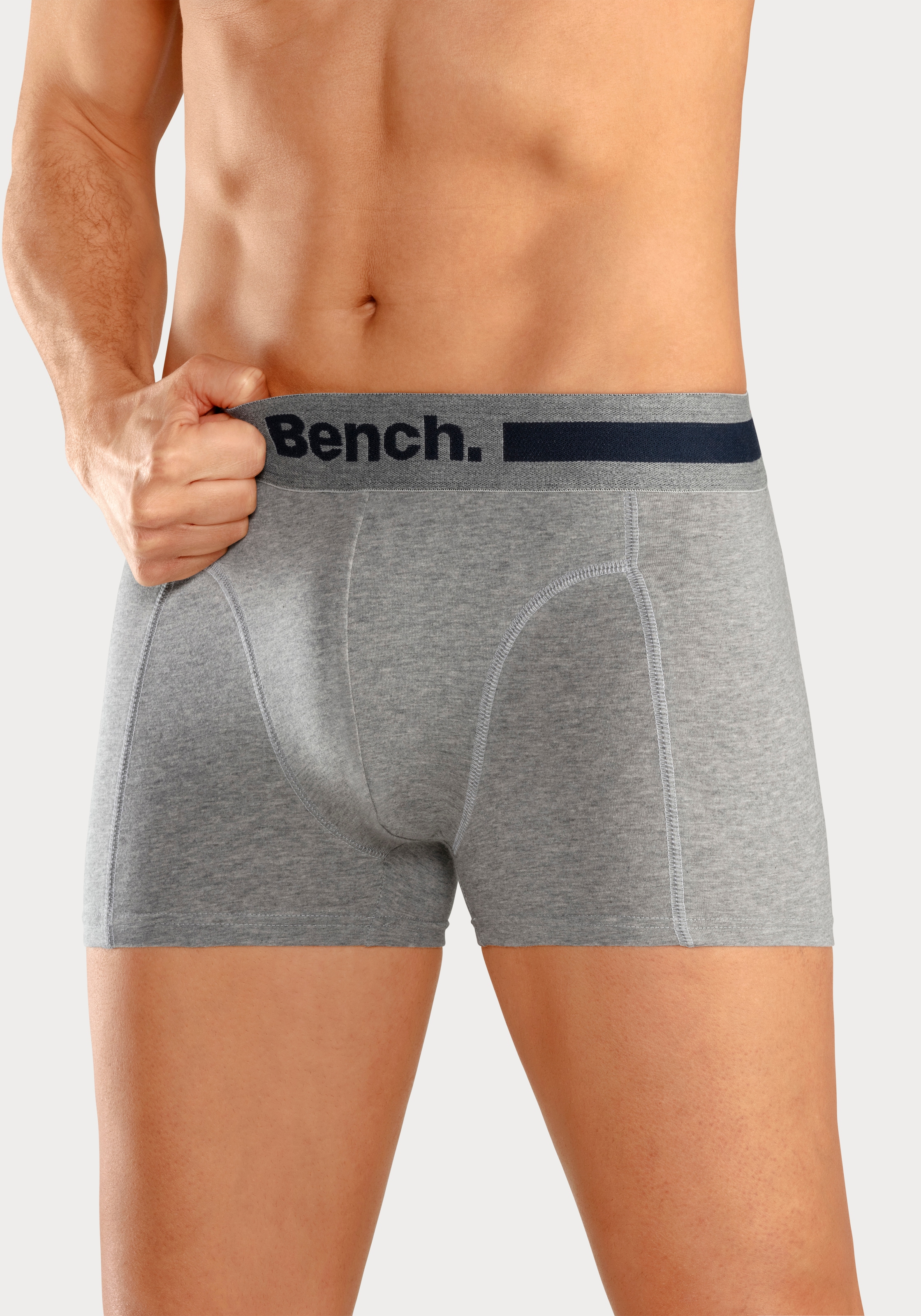 Bench. Boxer »Boxershorts für Herren«, (Packung, 4 St.), Unterhosen mit Overlock-Nähten vorn