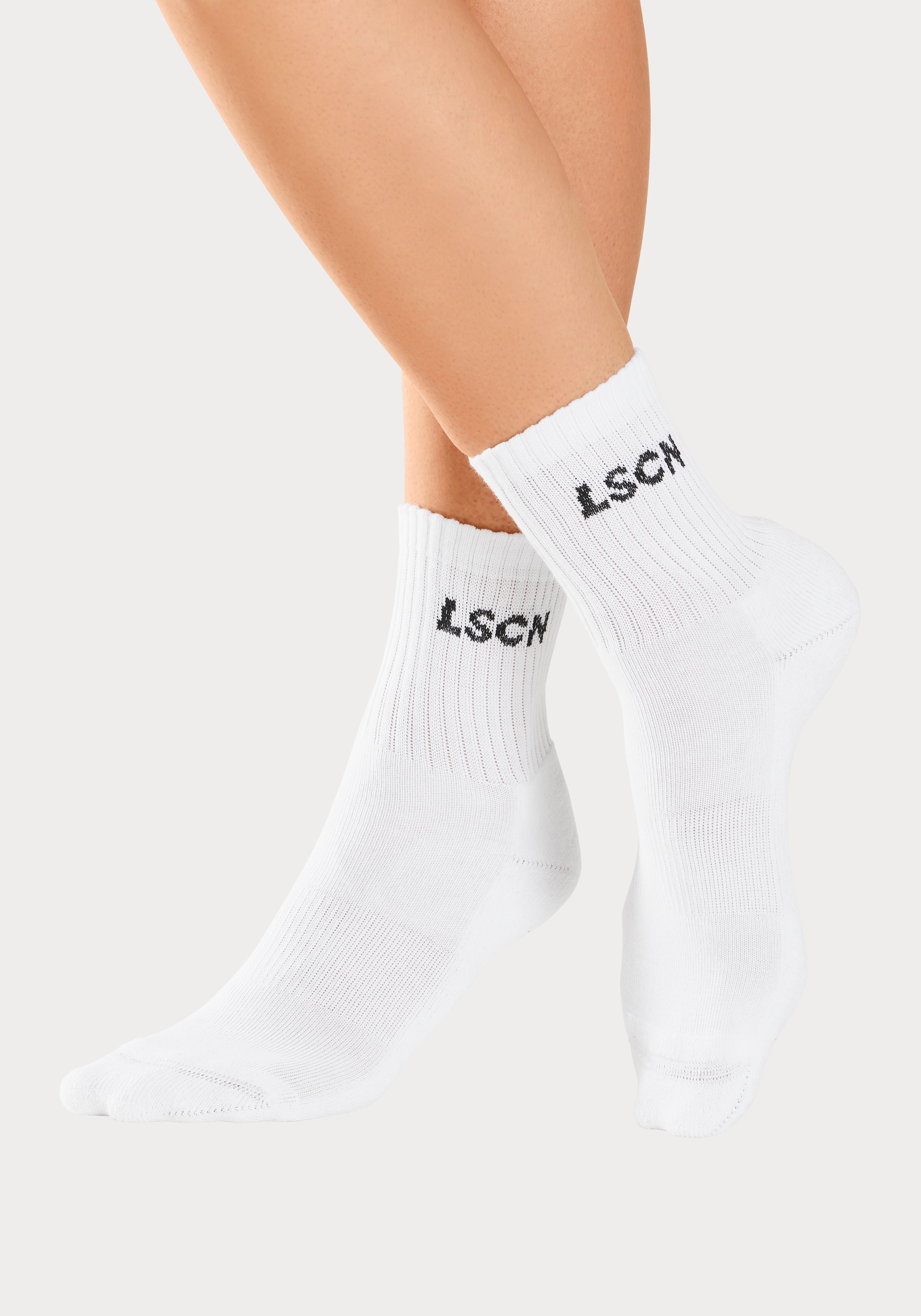 LSCN by LASCANA Tennissocken, (Packung, 2 Paar), mit Halbfußfrottee