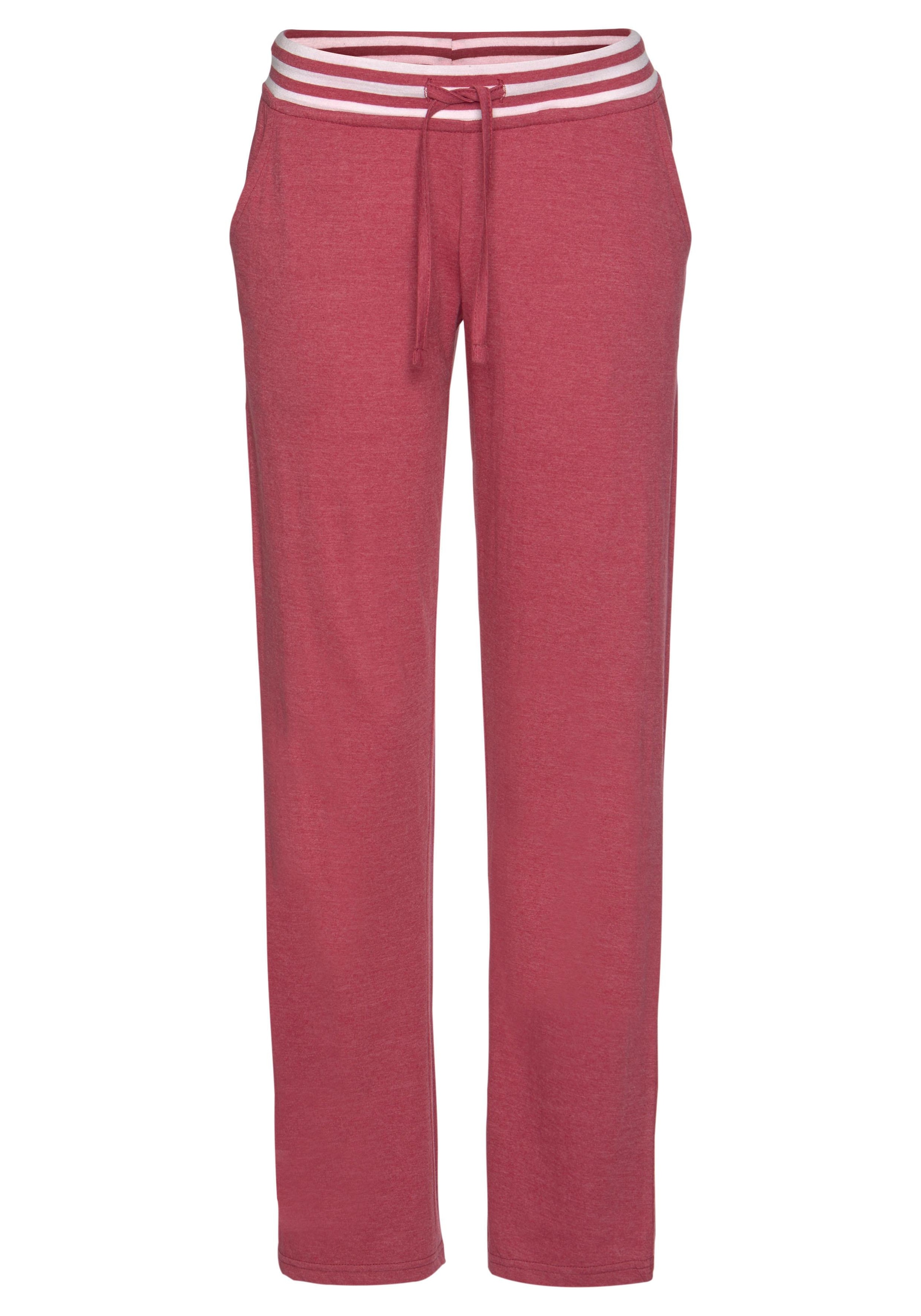 Arizona Pyjama, (2 tlg.), mit gestreiften Bündchen
