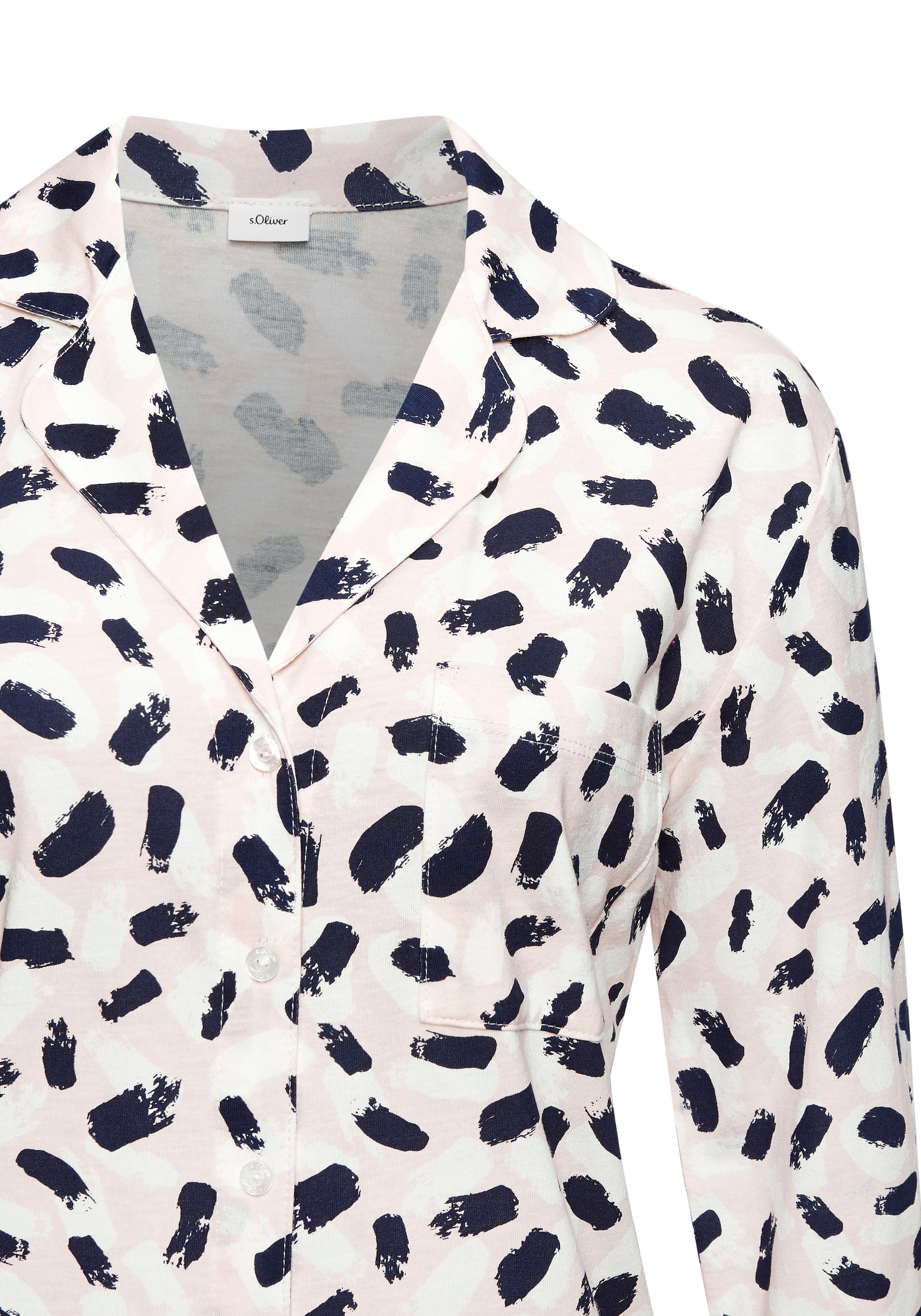 s.Oliver Pyjamaoberteil mit schönem Alloverdruck