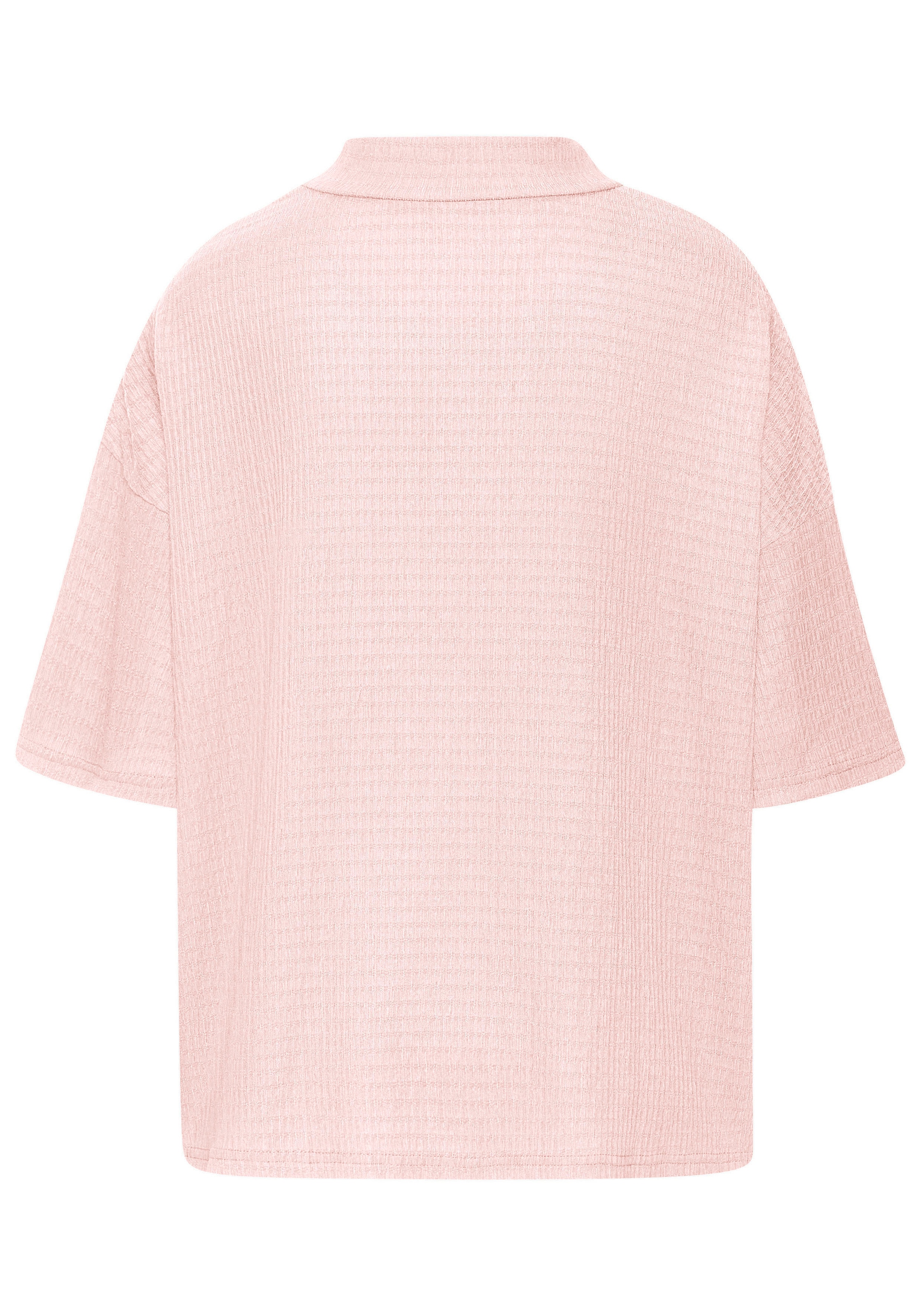 LASCANA Kurzarmshirt »mit Stehkragen«, aus bügelfreier Crêpe-Qualität