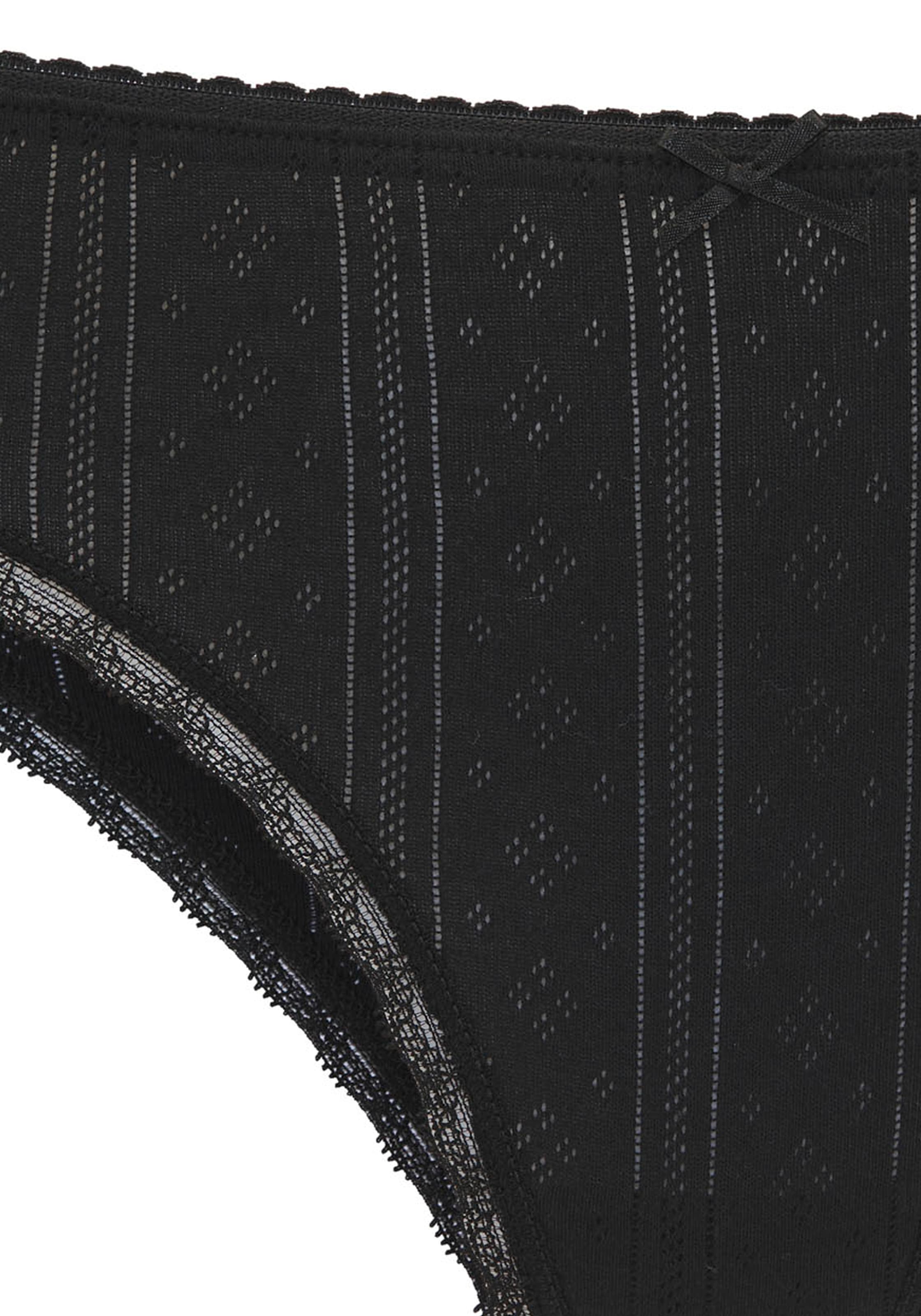 Vivance Jazz-Pants Slips , aus weichem Pointelle-Strick mit Spitze