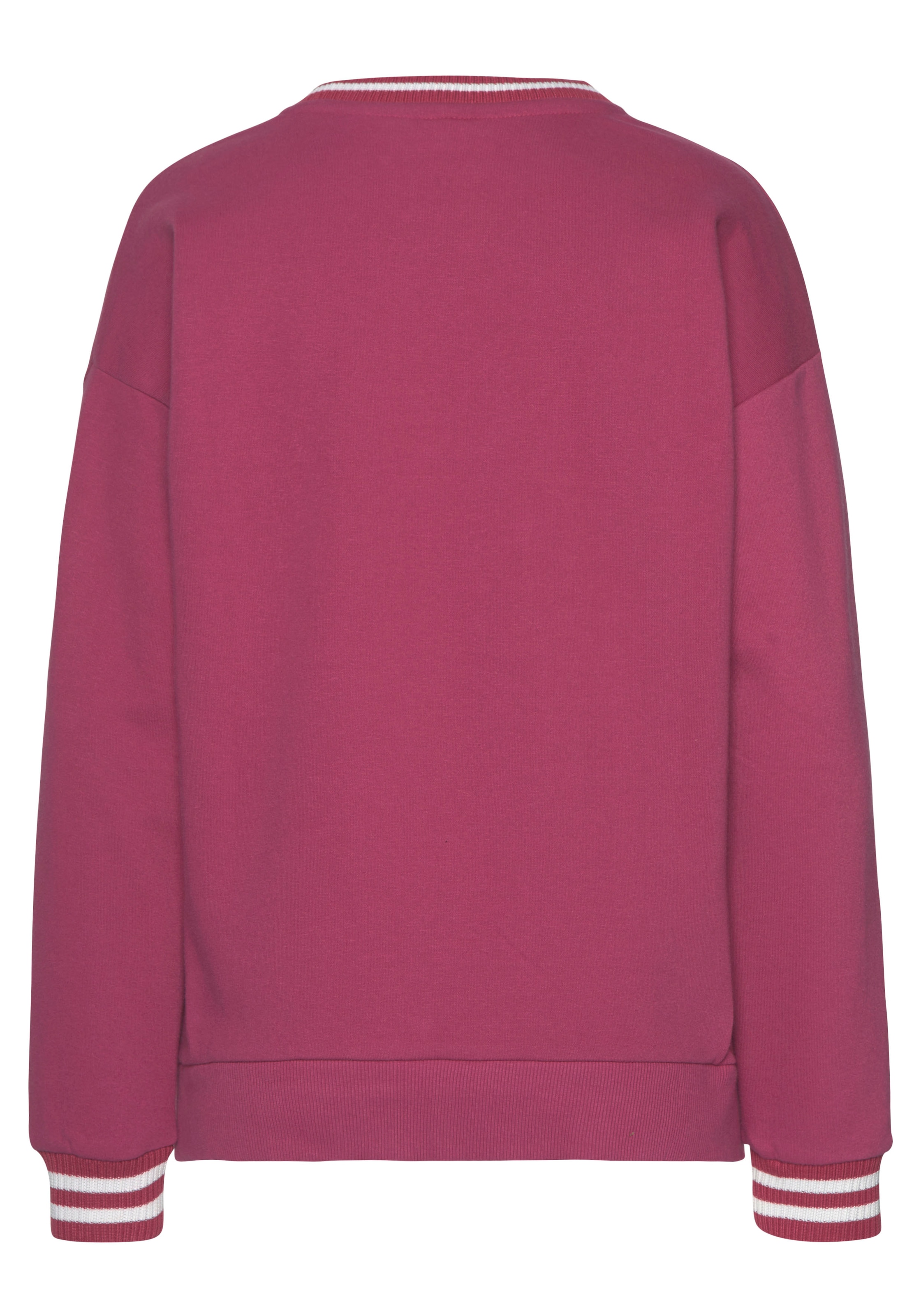 Buffalo Sweatshirt, mit Kontrast-Rippbündchen und Druck, Loungeanzug