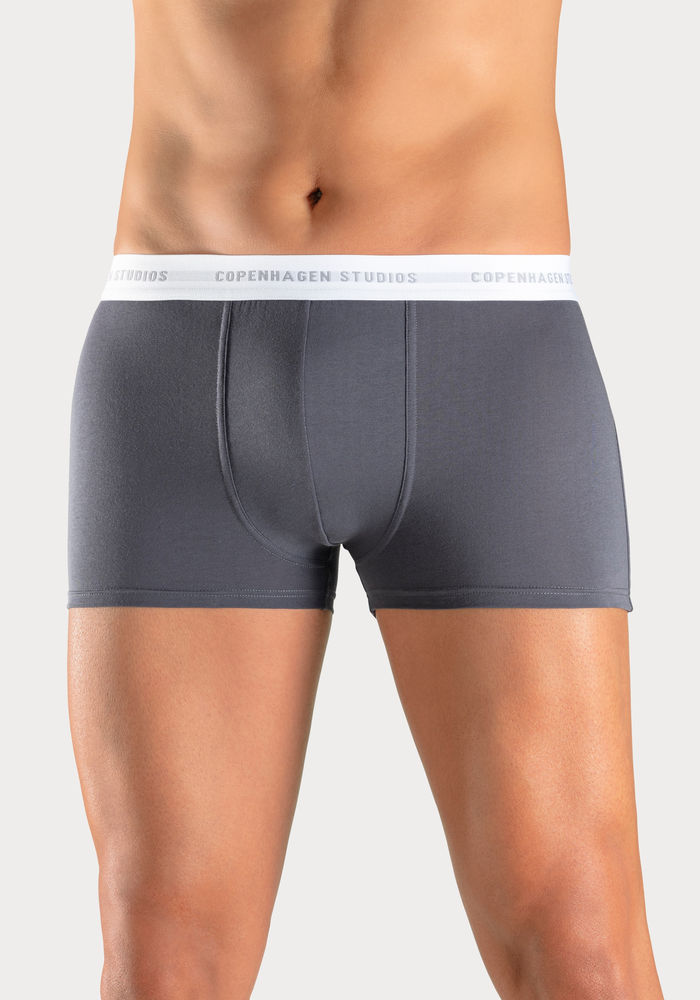 Copenhagen Studios Boxer »Boxershorts für Herren«, (Packung, 3 St., 3er Pack), mit weißem Logo-Bund
