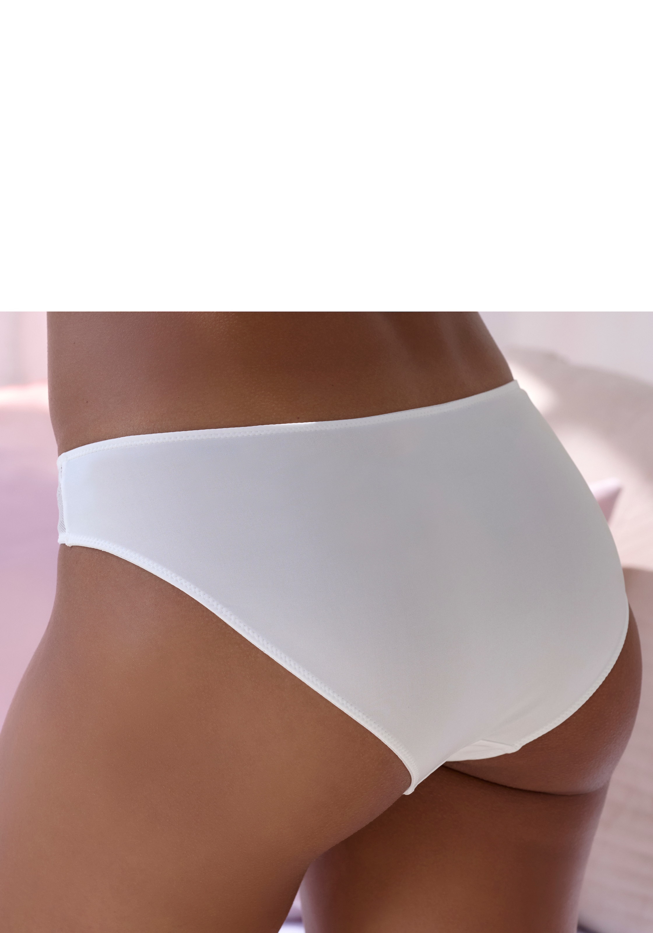 petite fleur by Lascana Slip Packung, 3 Stück,  mit floraler Spitze und weichem Microtouch