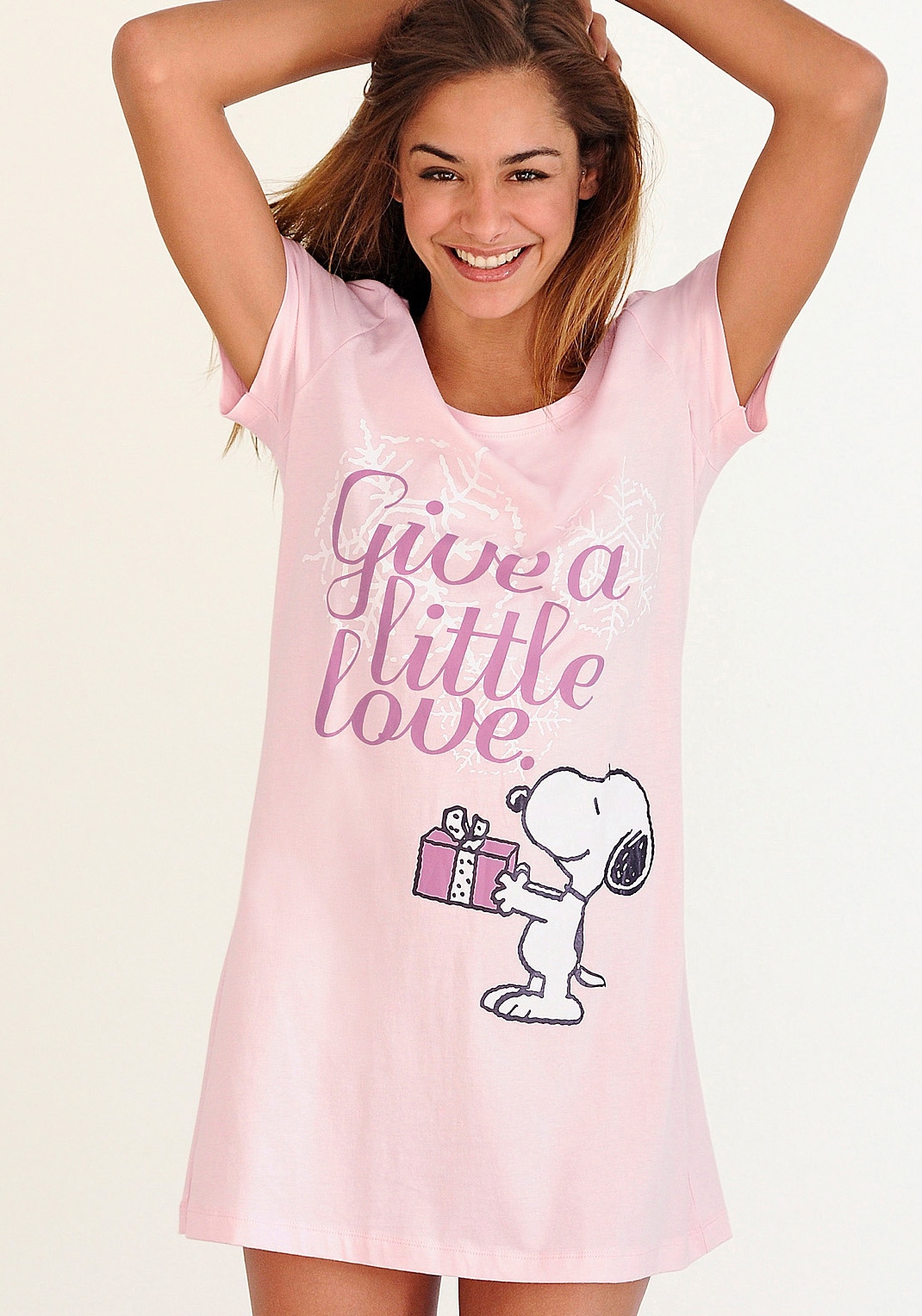 PEANUTS Sleepshirt, mit Snoopy-Print in Minilänge