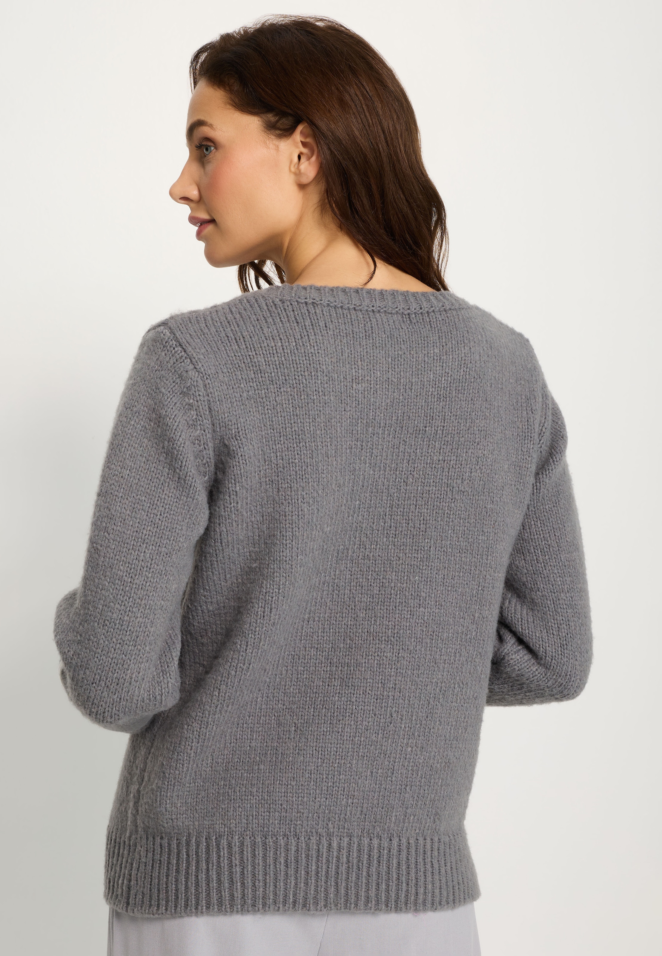 LASCANA Strickpullover mit Schleifen-Applikation vorne, casual