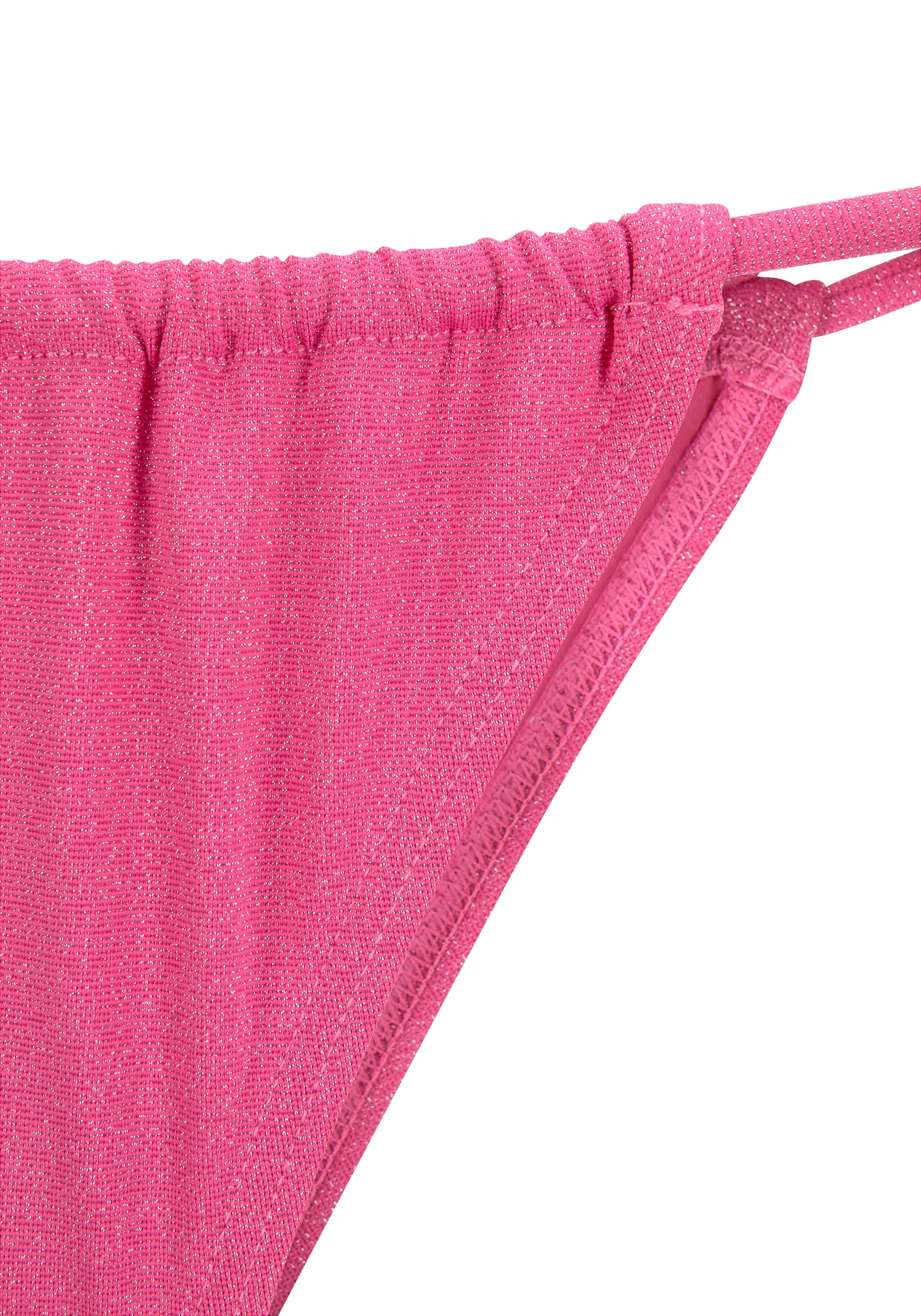 LASCANA Bikini-Hose »Glitter«, in knapper Form, regulierbar