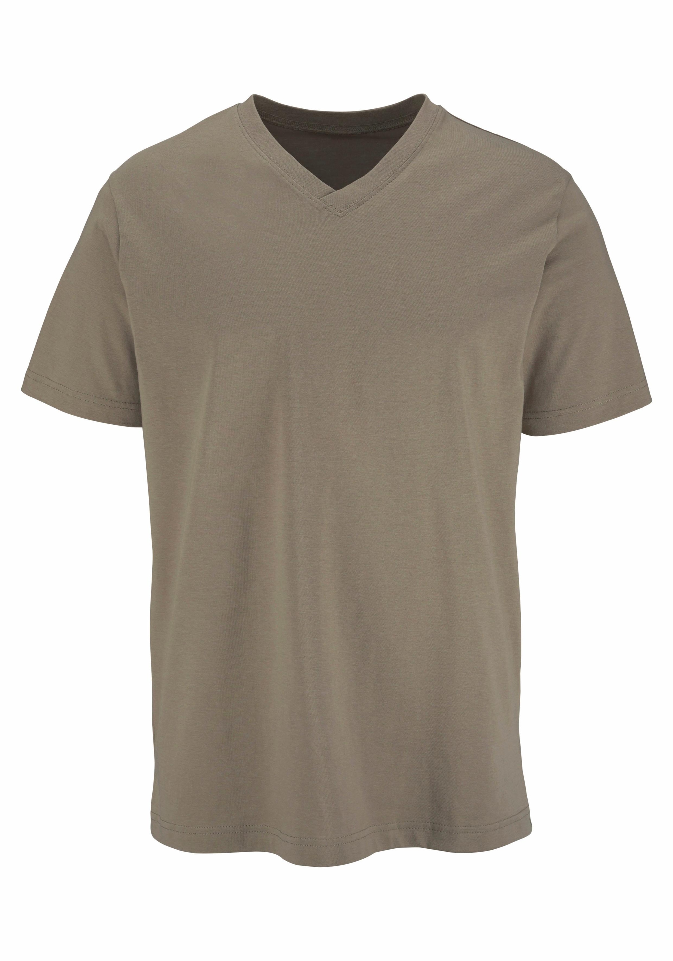 H.I.S T-Shirt, (Packung, 3 tlg.), mit V-Ausschnitt aus Baumwolle, Unterhemd, T-Shirt
