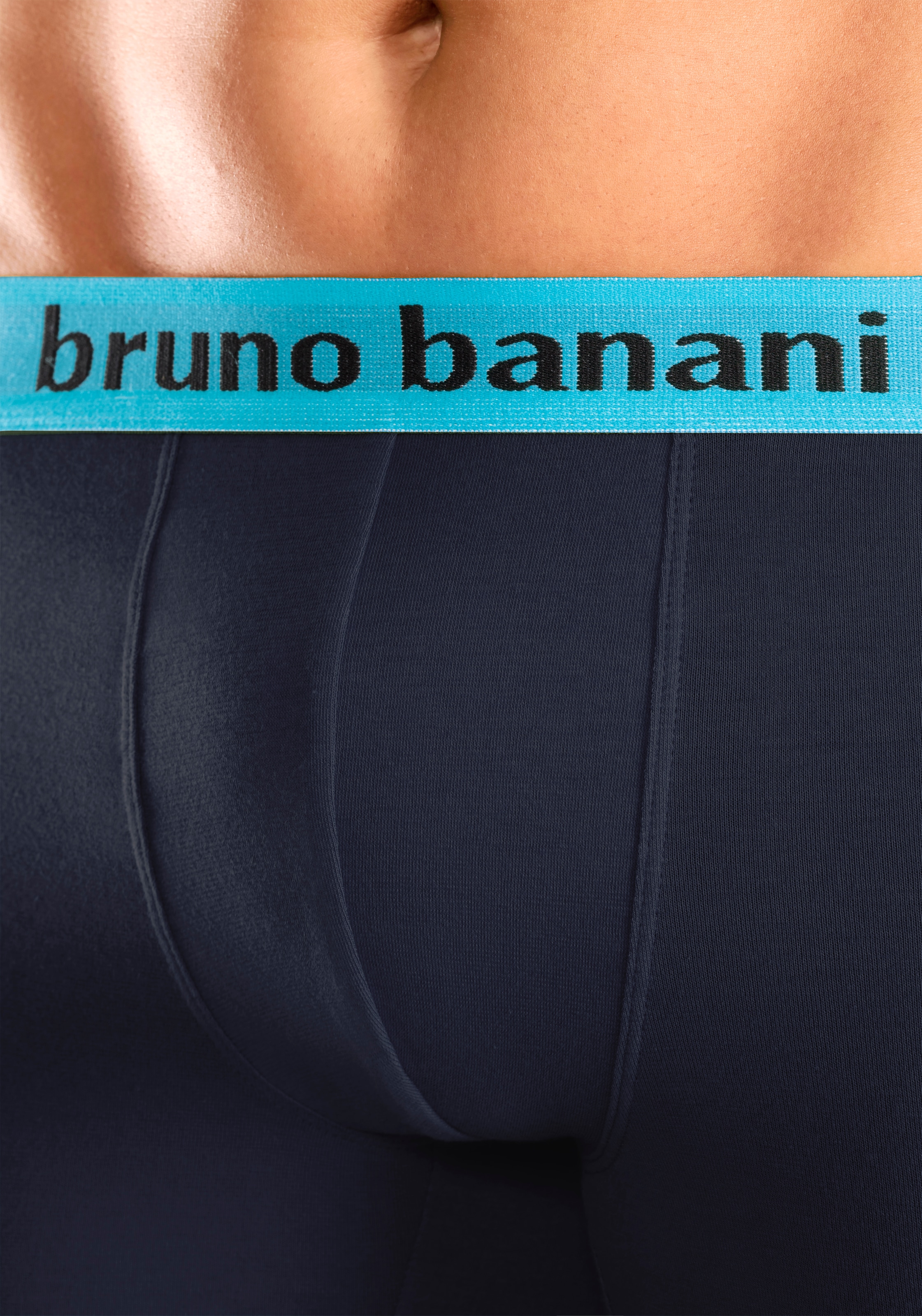 Bruno Banani Boxer »Boxershorts für Herren«, (Packung, 4 St.), mit farbigen Marken-Schriftzug am Bündchen