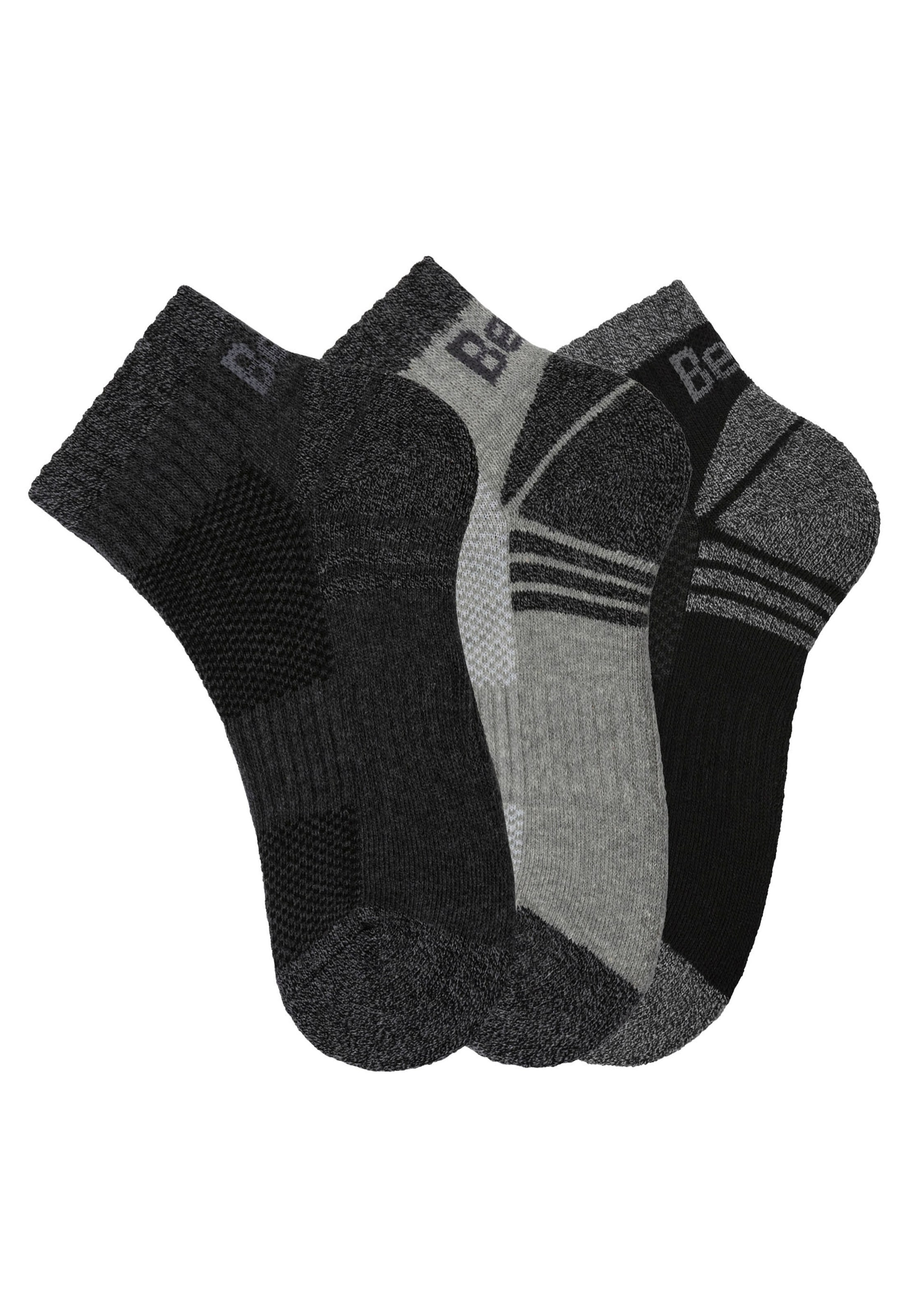 Bench. Kurzsocken, (Packung, 3 Paar), mit Mittelfußgummi und Pikee