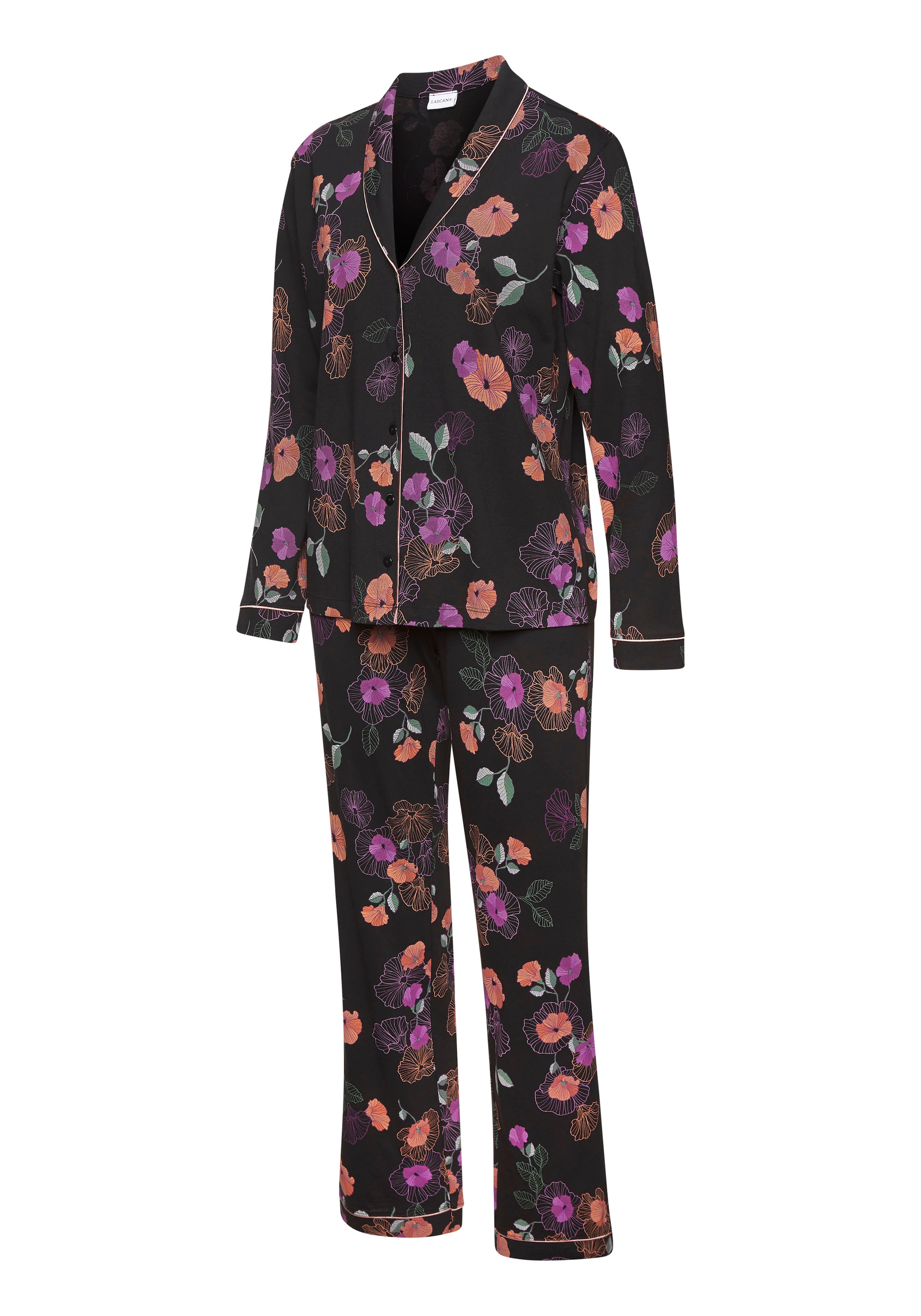 Vivance Dreams Pyjama, (2 tlg.), mit Blumen-Druck