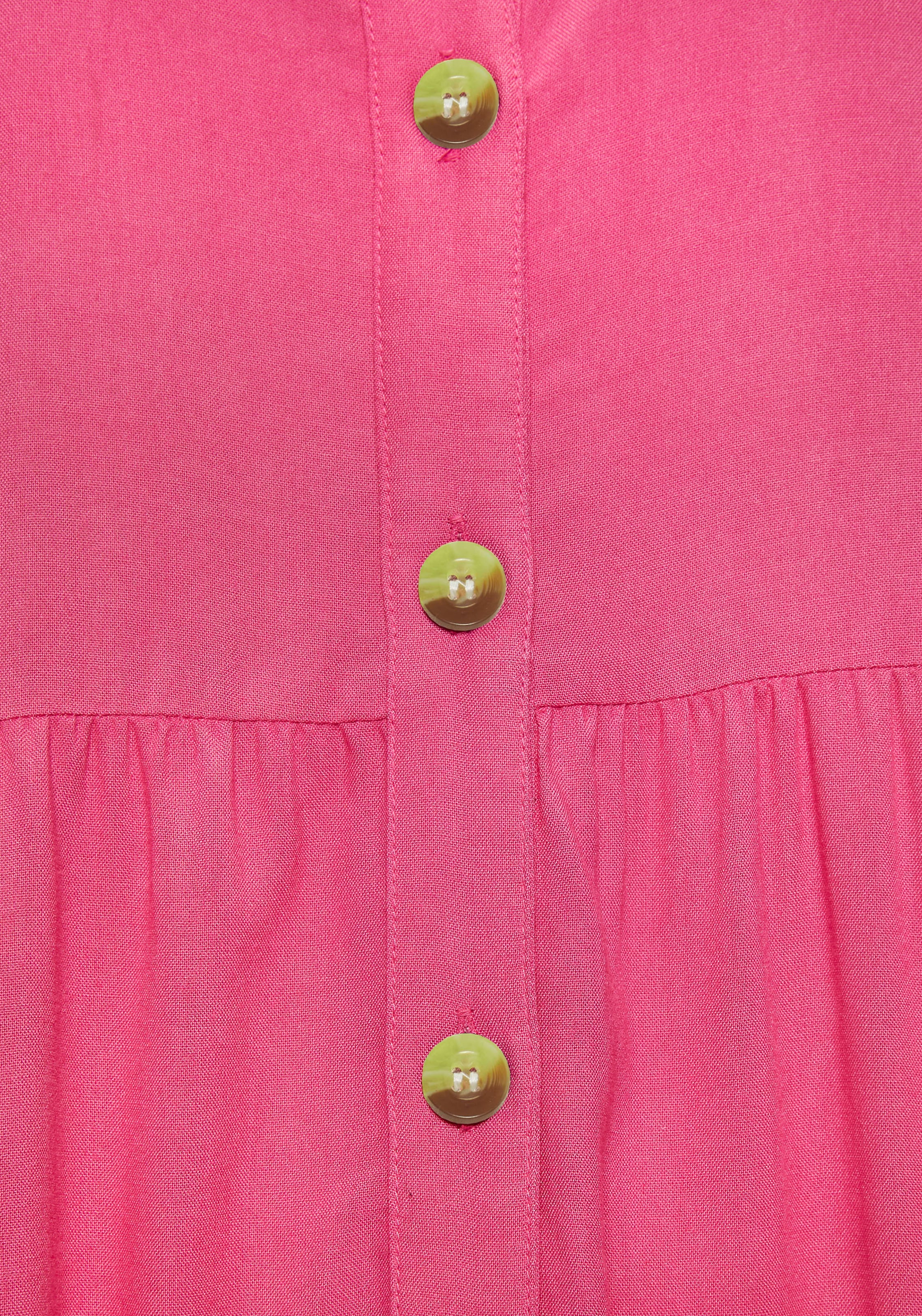 Vivance Sommerkleid, aus gewebter Viskose, Blusenkleid mit Knopfleiste und Hemdblusenkragen