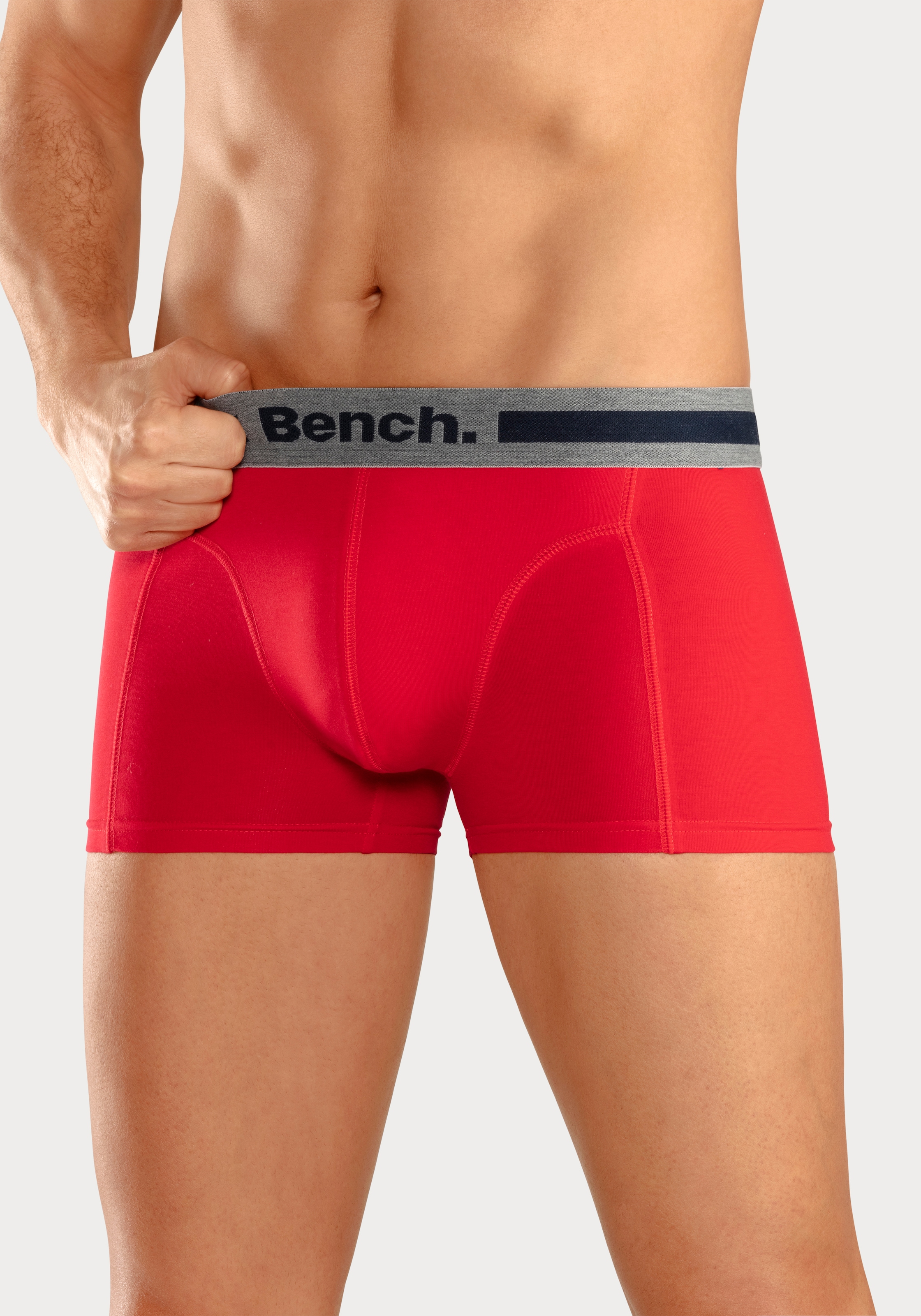 Bench. Boxer »Boxershorts für Herren«, (Packung, 4 St.), Unterhosen mit Overlock-Nähten vorn