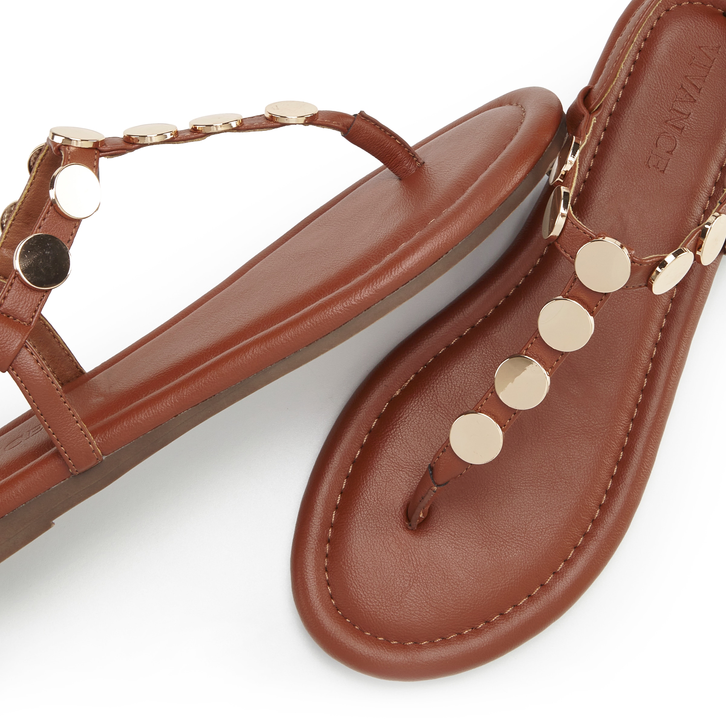 Vivance Sandale »Sommerschuh, offener Schuh, Sandalette,«  mit goldfarbenen Schmuckelementen VEGAN