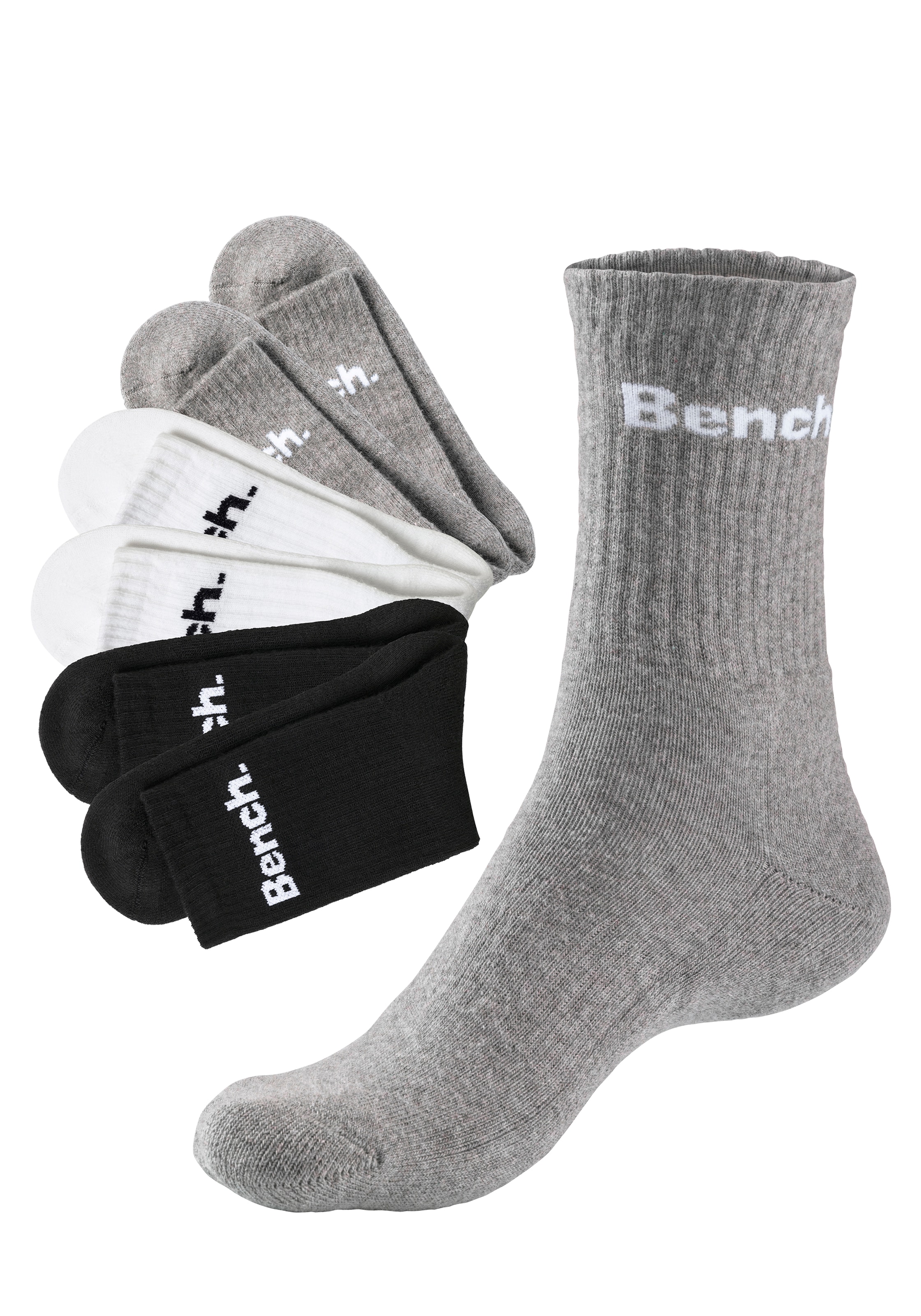Bench. Tennissocken, (Packung, 6 Paar), mit Fuß Polsterung