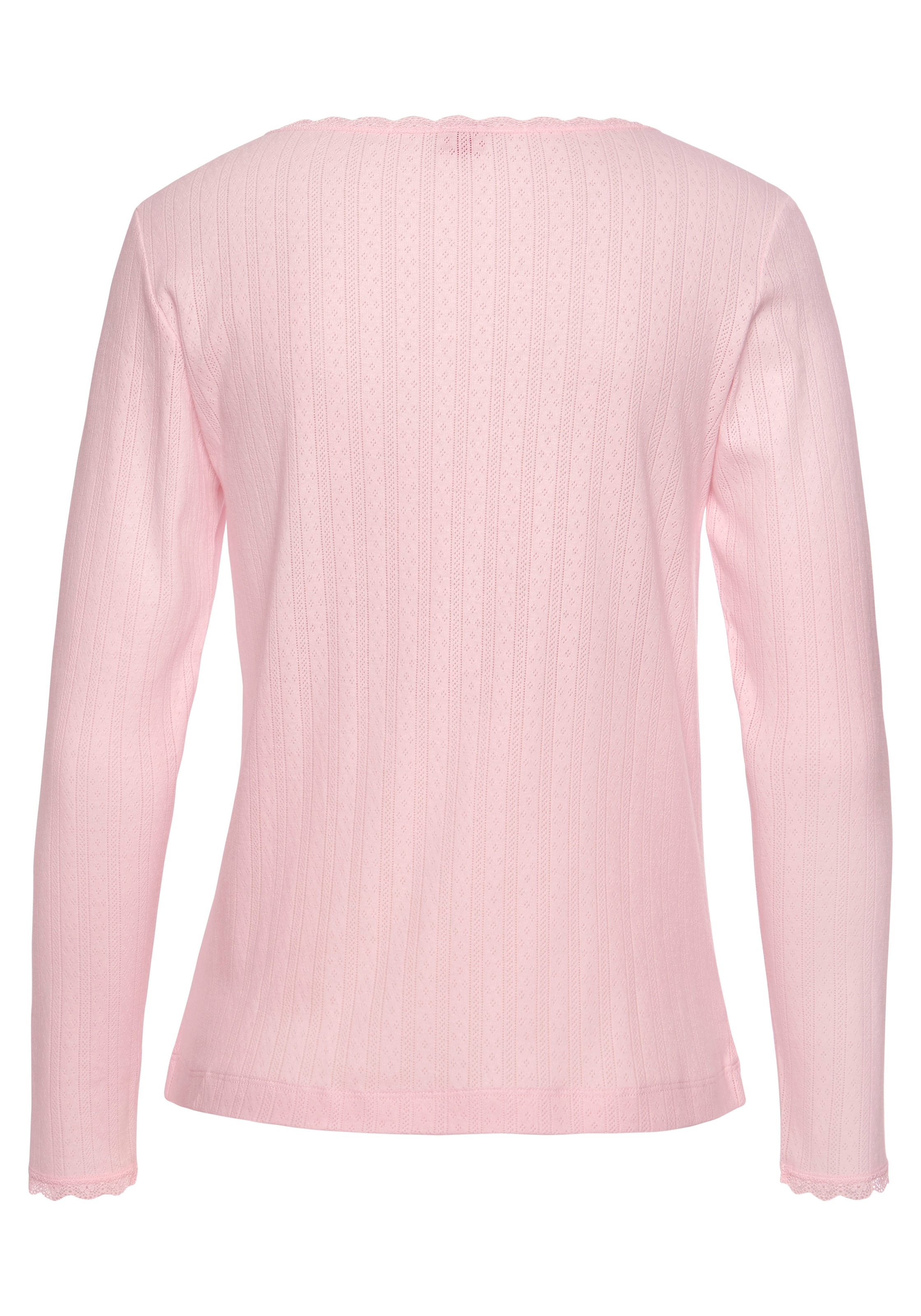 s.Oliver Pyjamaoberteil, aus Ajour-Strick