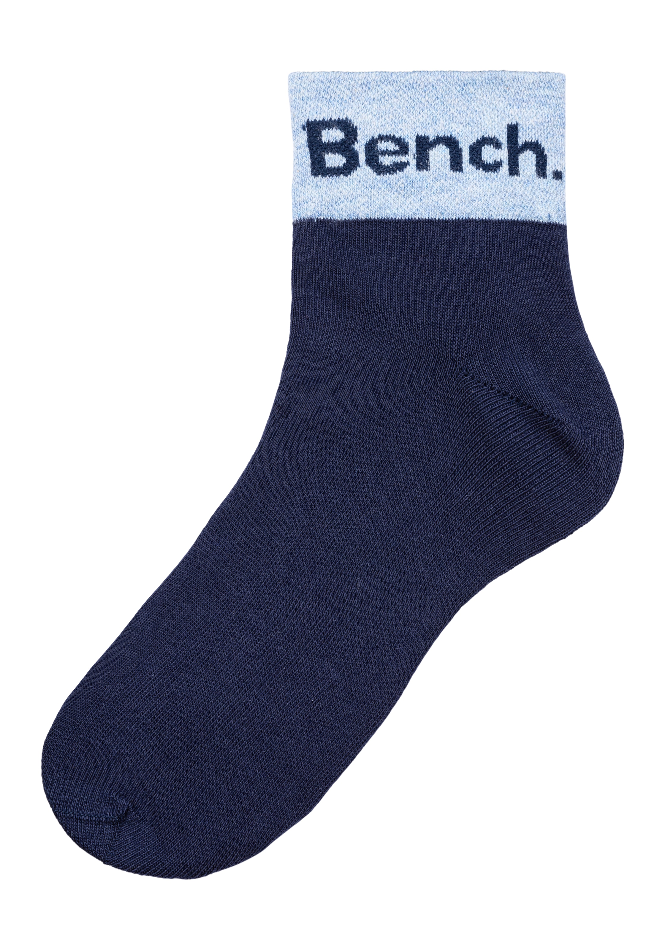Bench. Kurzsocken, (Packung, 8 Paar), mit eingestricktem Schriftzug am Bündchen