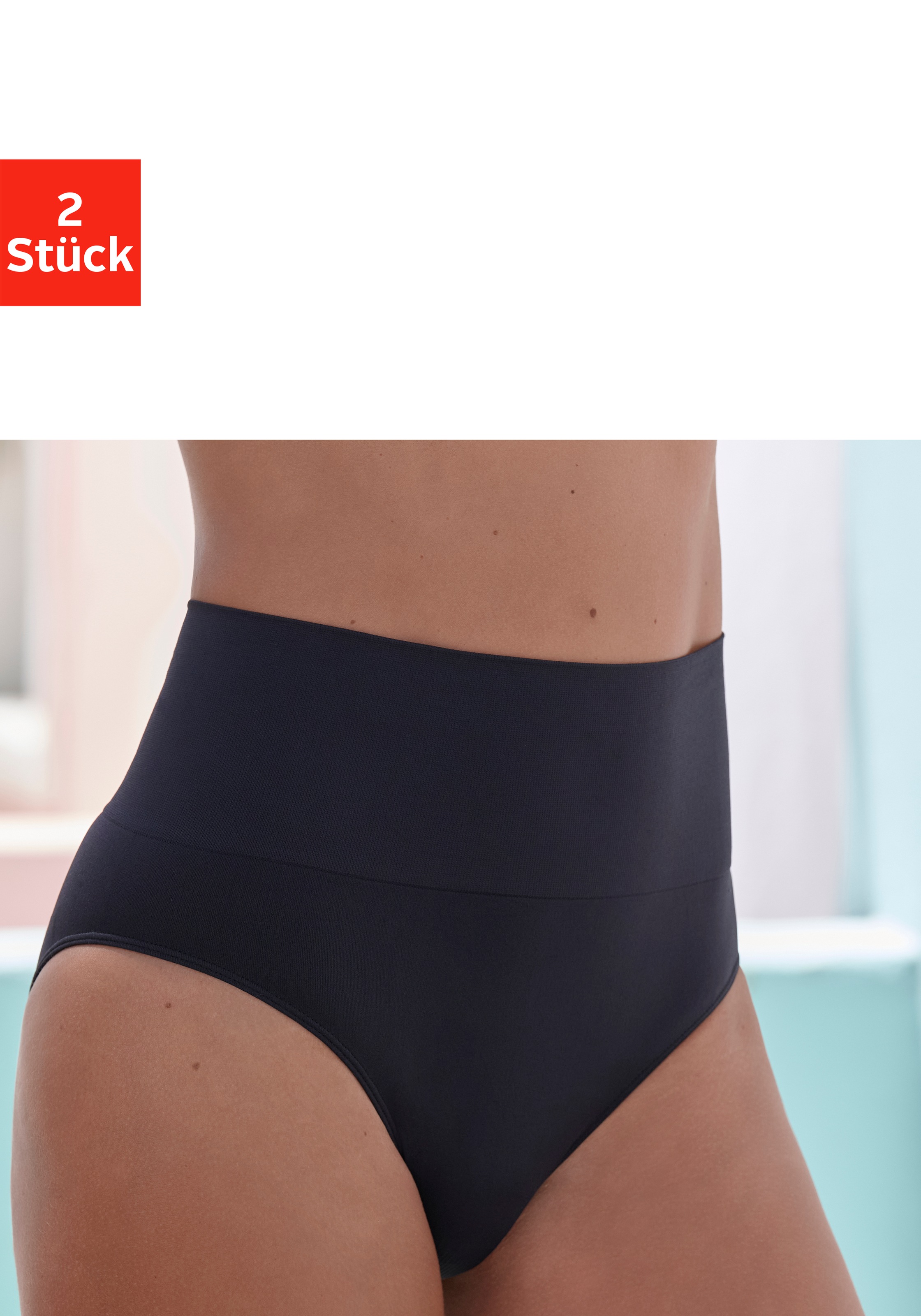 Nuance by Lascana Taillenslip », Bauch-weg-Slip, Shaping Slip« Packung, 2 Stk. seamless, ohne Nähte, mit leichtem Shaping Effekt
