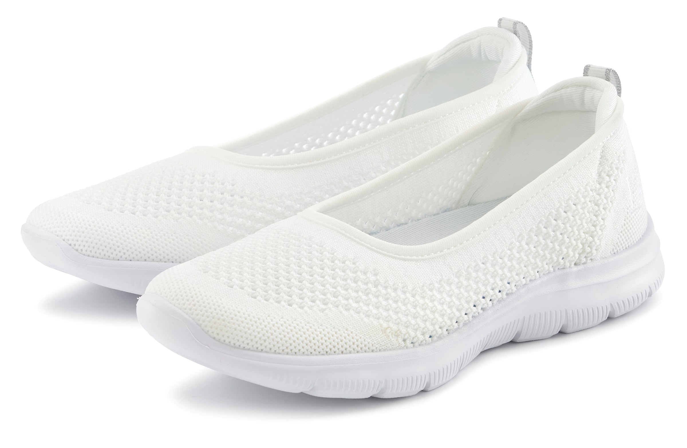 LASCANA Sneaker Ballerinas, ultraleichter Slipper, Freizeitschuh zum Reinschlüpfen VEGAN