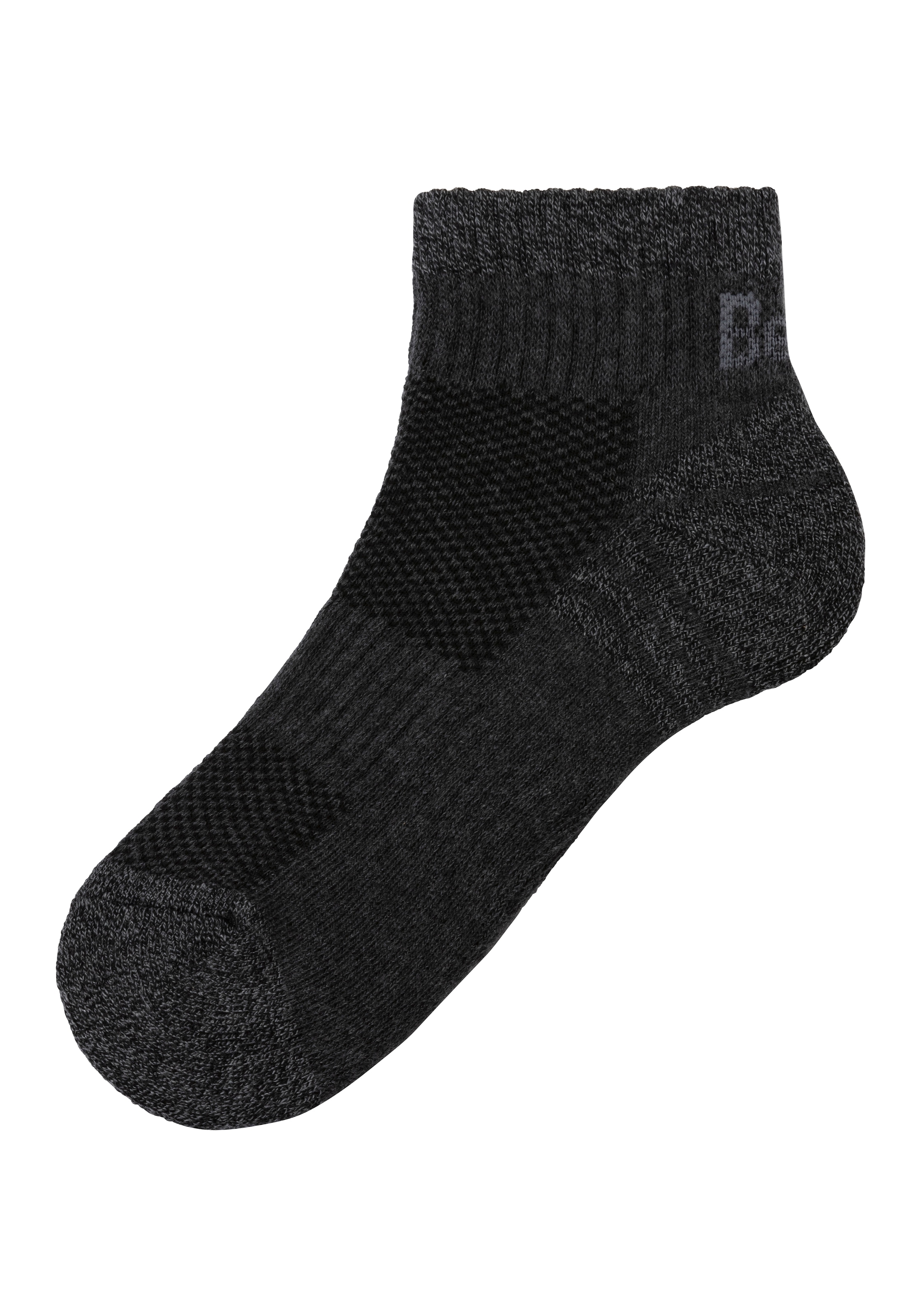 Bench. Kurzsocken, (Packung, 3 Paar), mit Mittelfußgummi und Pikee