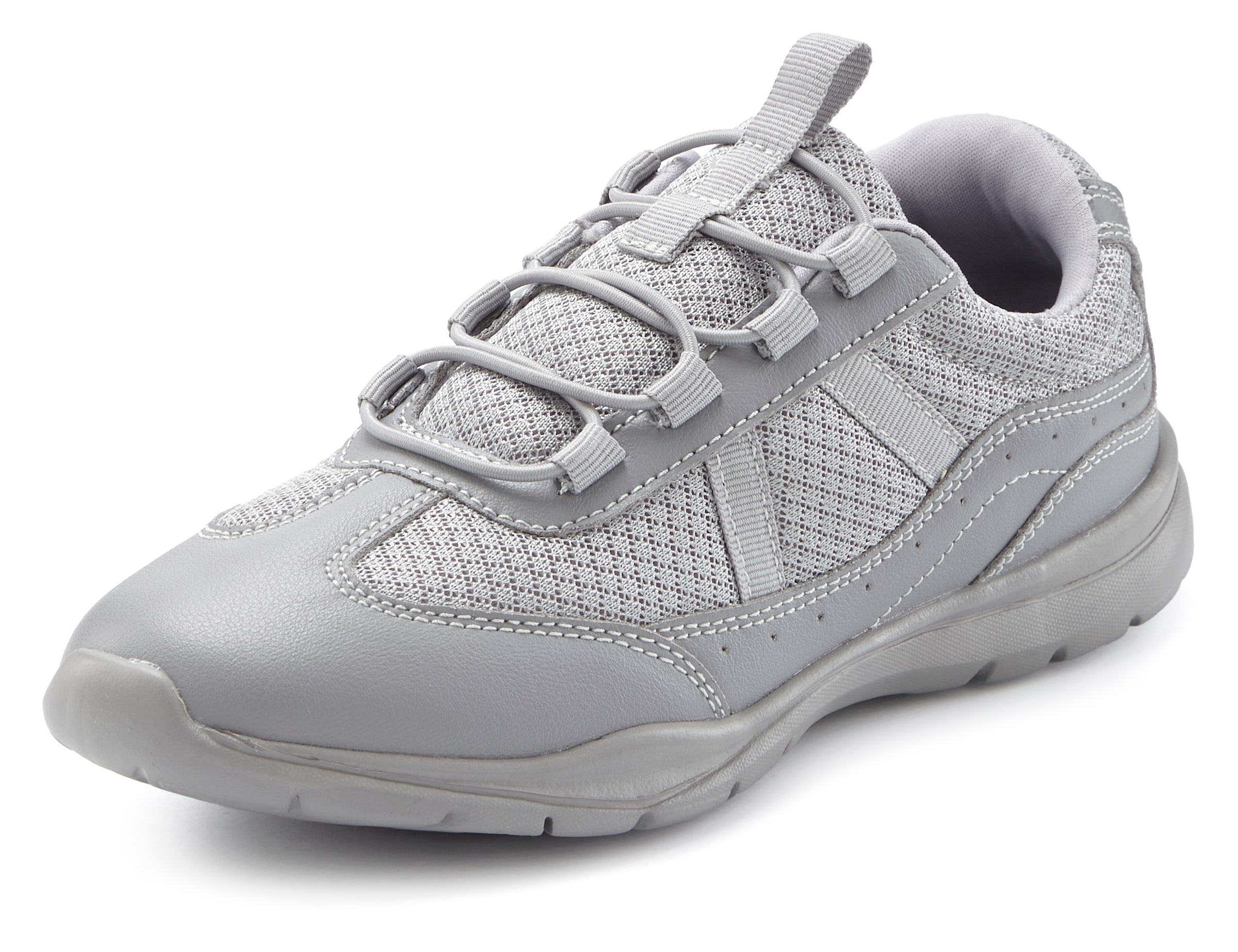 LASCANA Sneaker »Freizeitschuh, Halbschuh,«, zum Reinschlüpfen mit elastischen Schnürbändern VEGAN