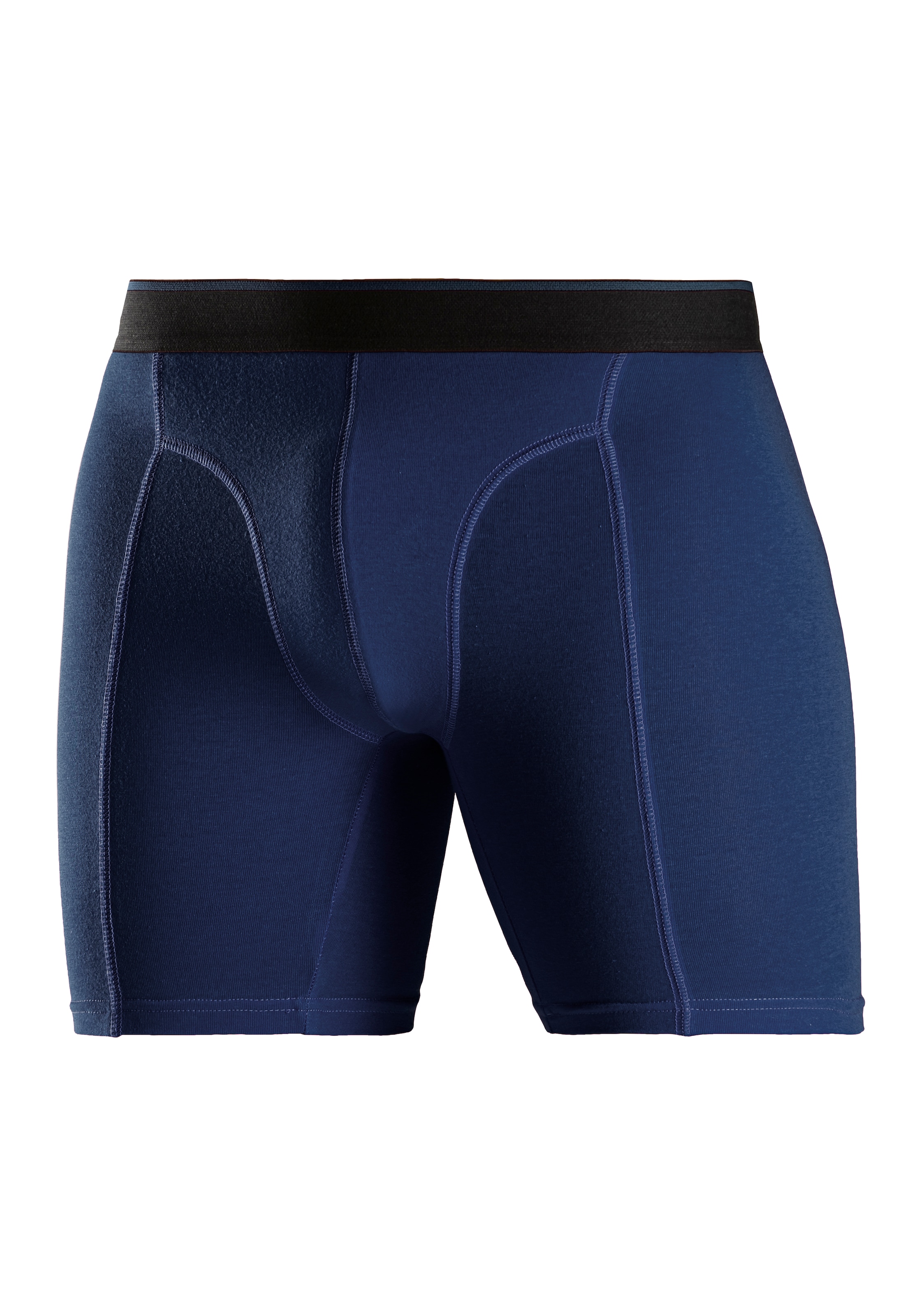 AUTHENTIC LE JOGGER Langer Boxer Packung, 5 Stk. mit zweifarbigem Webbund und längerem Bein