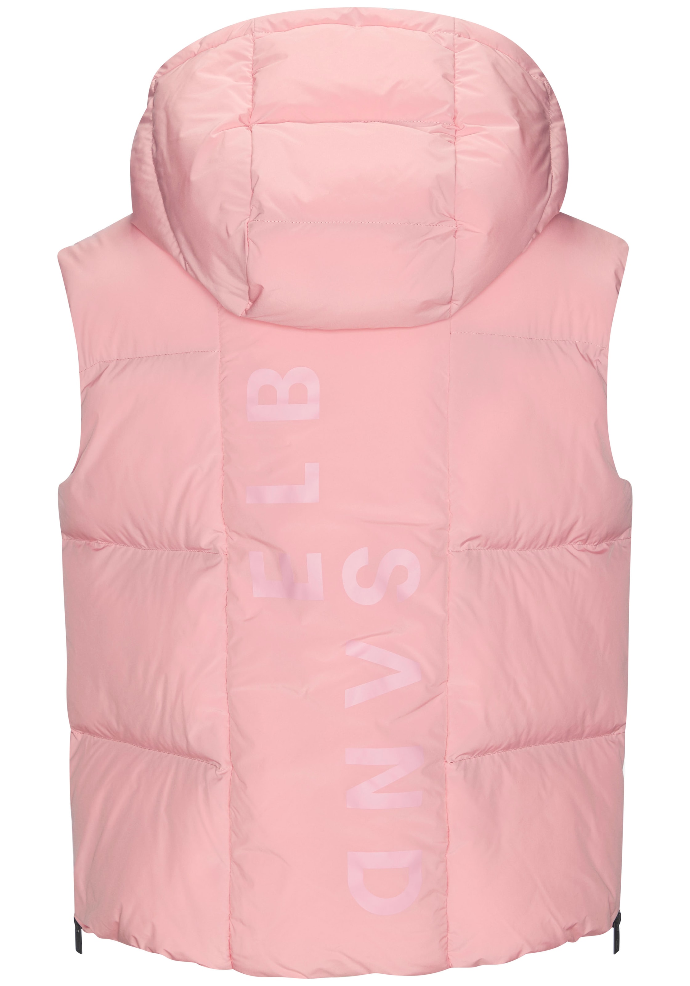 Elbsand Steppweste , mit großem Logoprint auf dem Rücken
