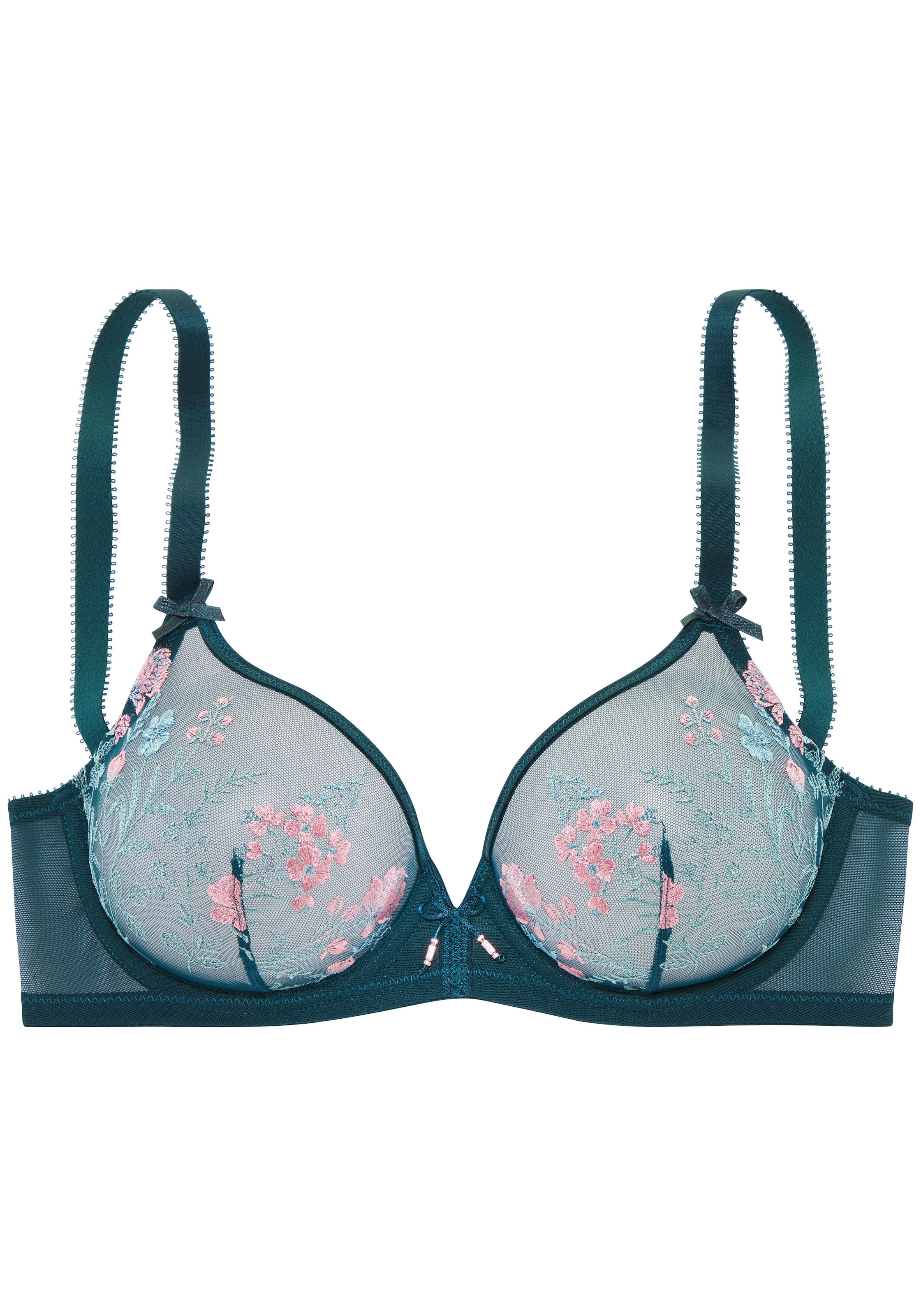 LASCANA Bügel-BH »Maria« Edle Stickerei-Spitze mit Blumen – auch ideal für große Größen