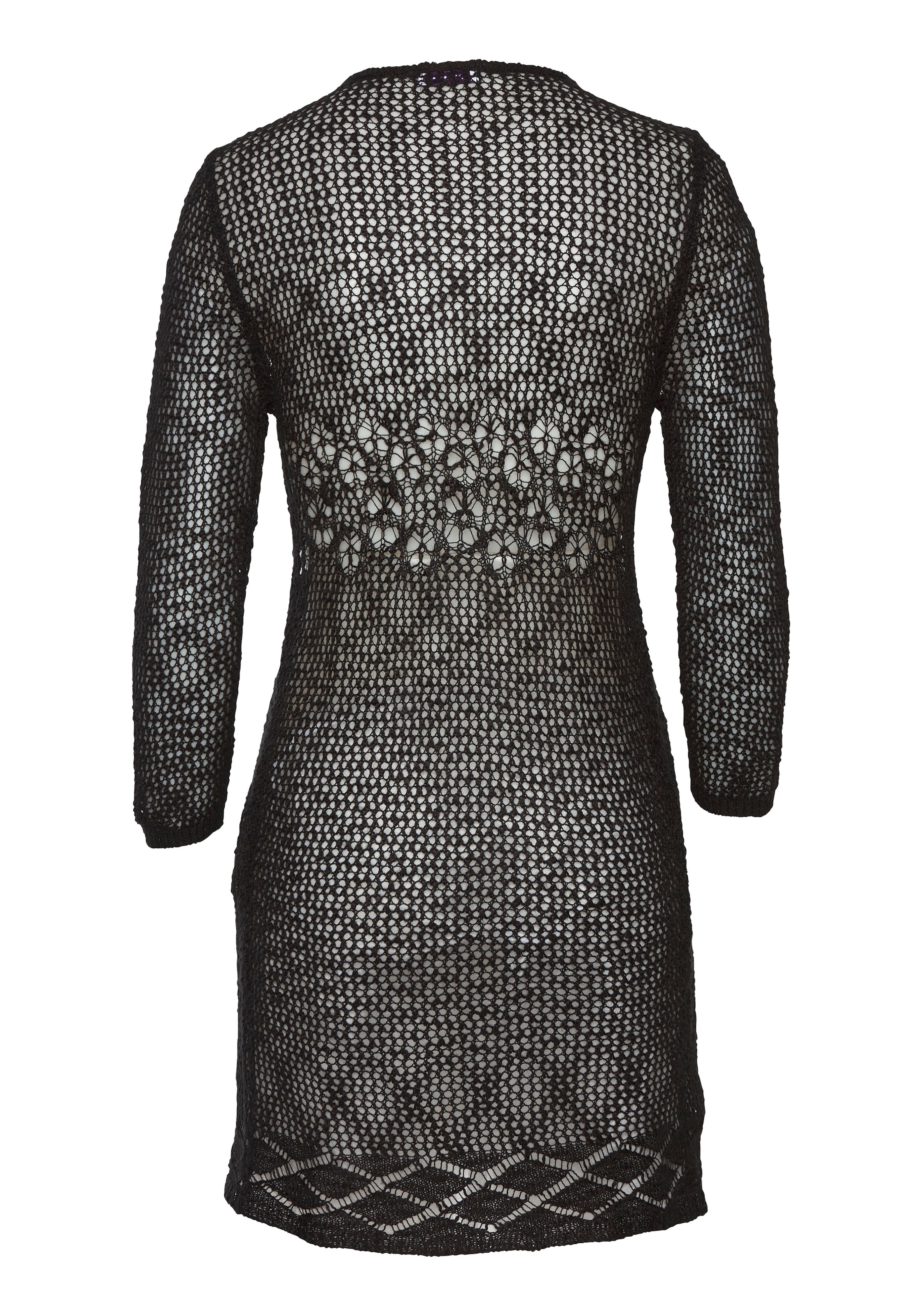 s.Oliver Strickjacke, mit Ajourmuster, Häkeloptik, Strandmode