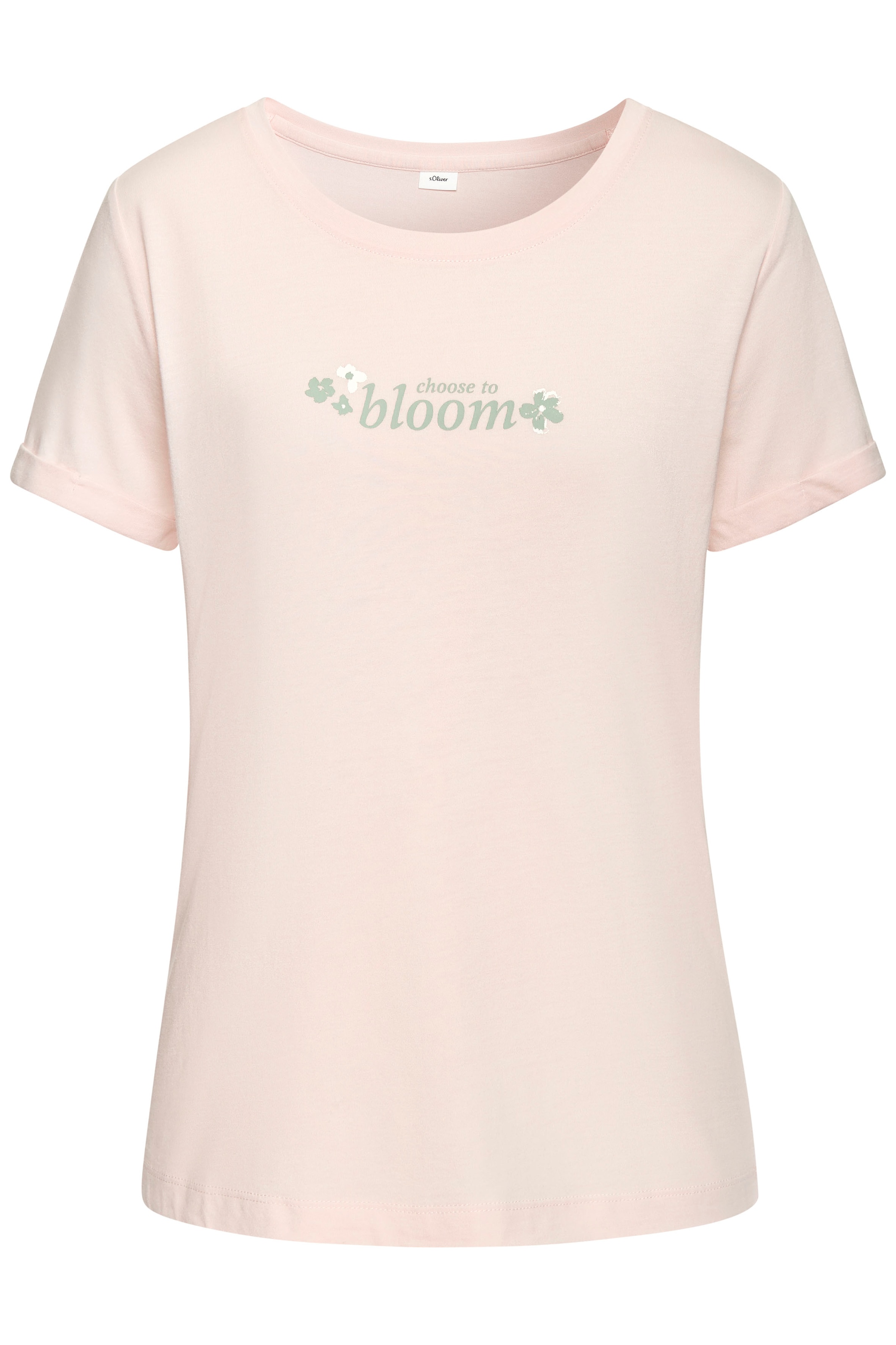 s.Oliver Pyjamaoberteil, Mit kleinem Frontprint