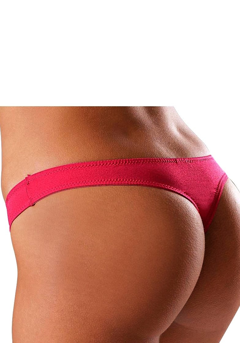 LASCANA String , mit Zierschleifen und Glitzeraccessoire