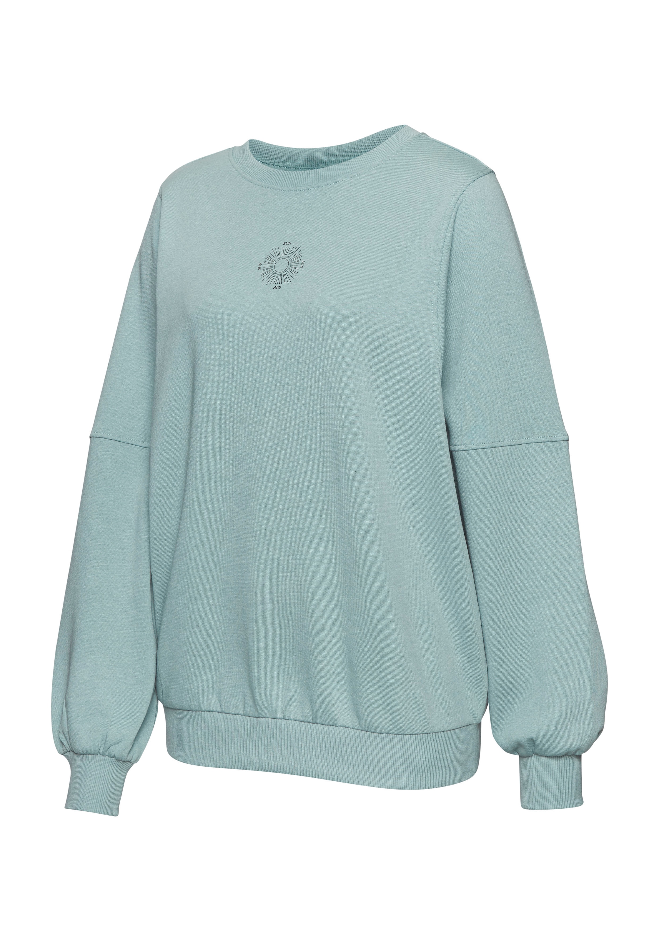 Buffalo Sweatshirt Loungeshirt mit großem Rückenprint- mit Glanz-Effekt, Loungewear