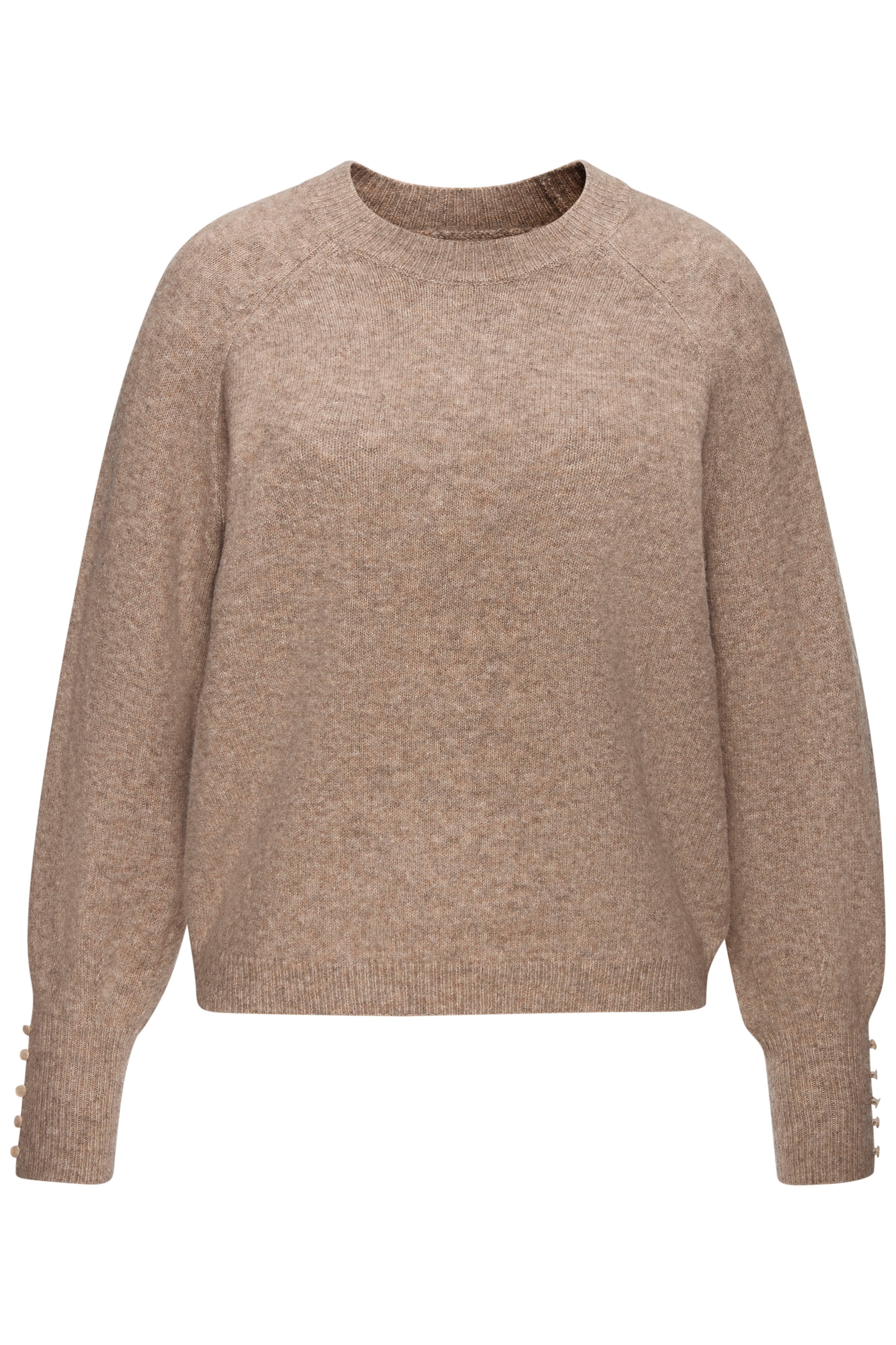LASCANA Rundhalspullover mit Zierknöpfen, Winterpullover, kuschelig