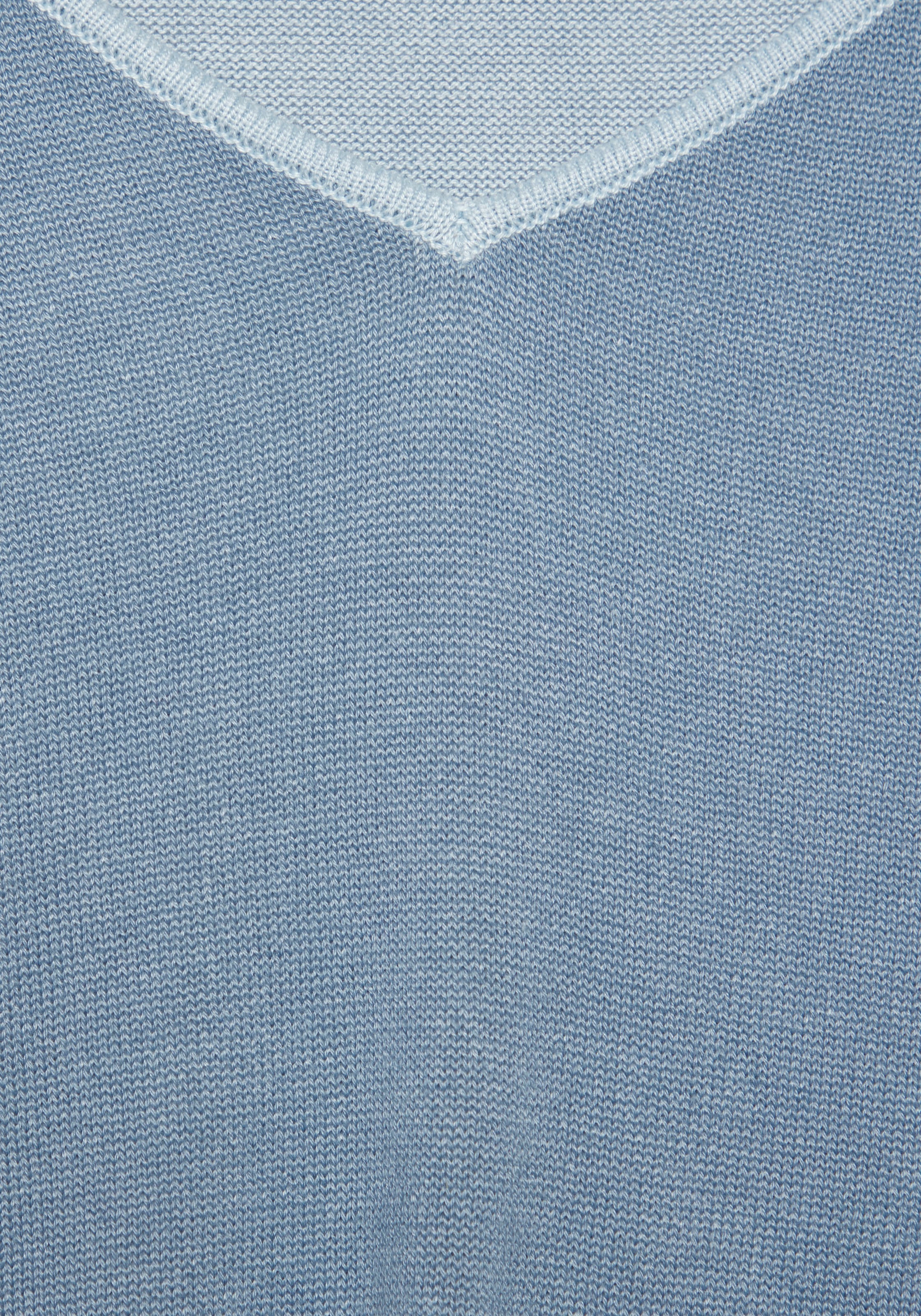 Vivance V-Ausschnitt-Pullover mit Kontrastkanten, casual