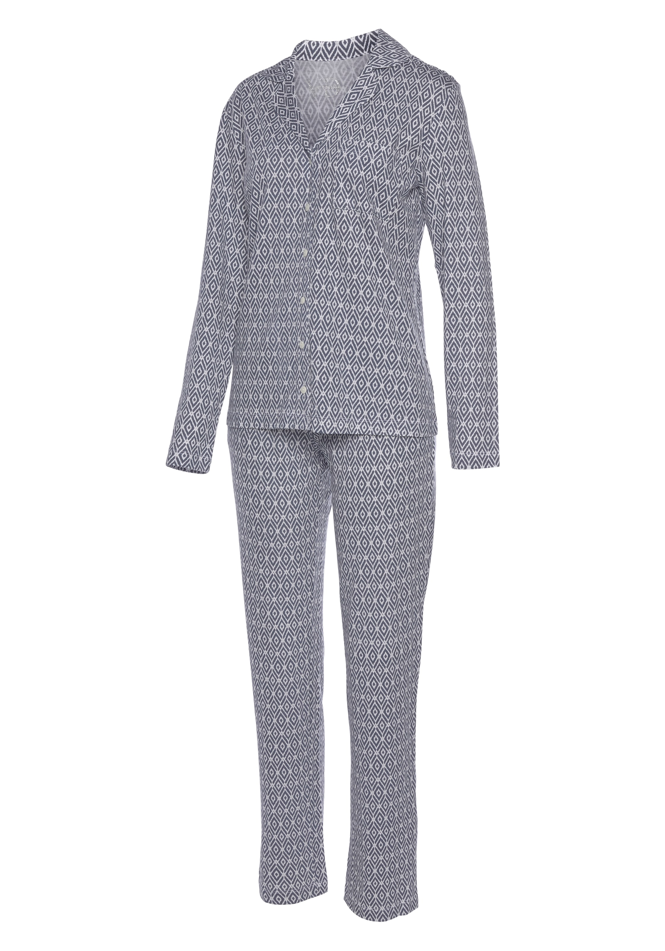 Vivance Dreams Pyjama, (2 tlg.), in schönem Muster