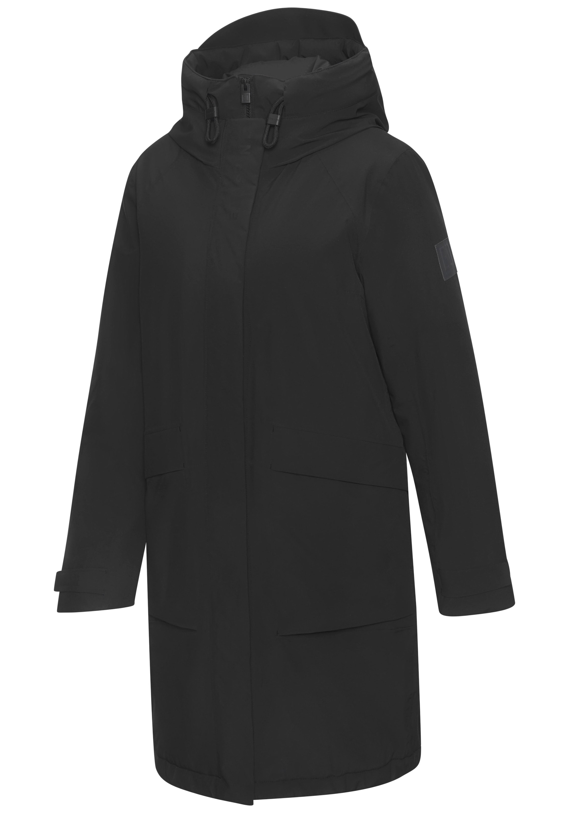 Elbsand Winterjacke mit Kapuze mit verstellbarer Kapuze und aufgesetzten Taschen