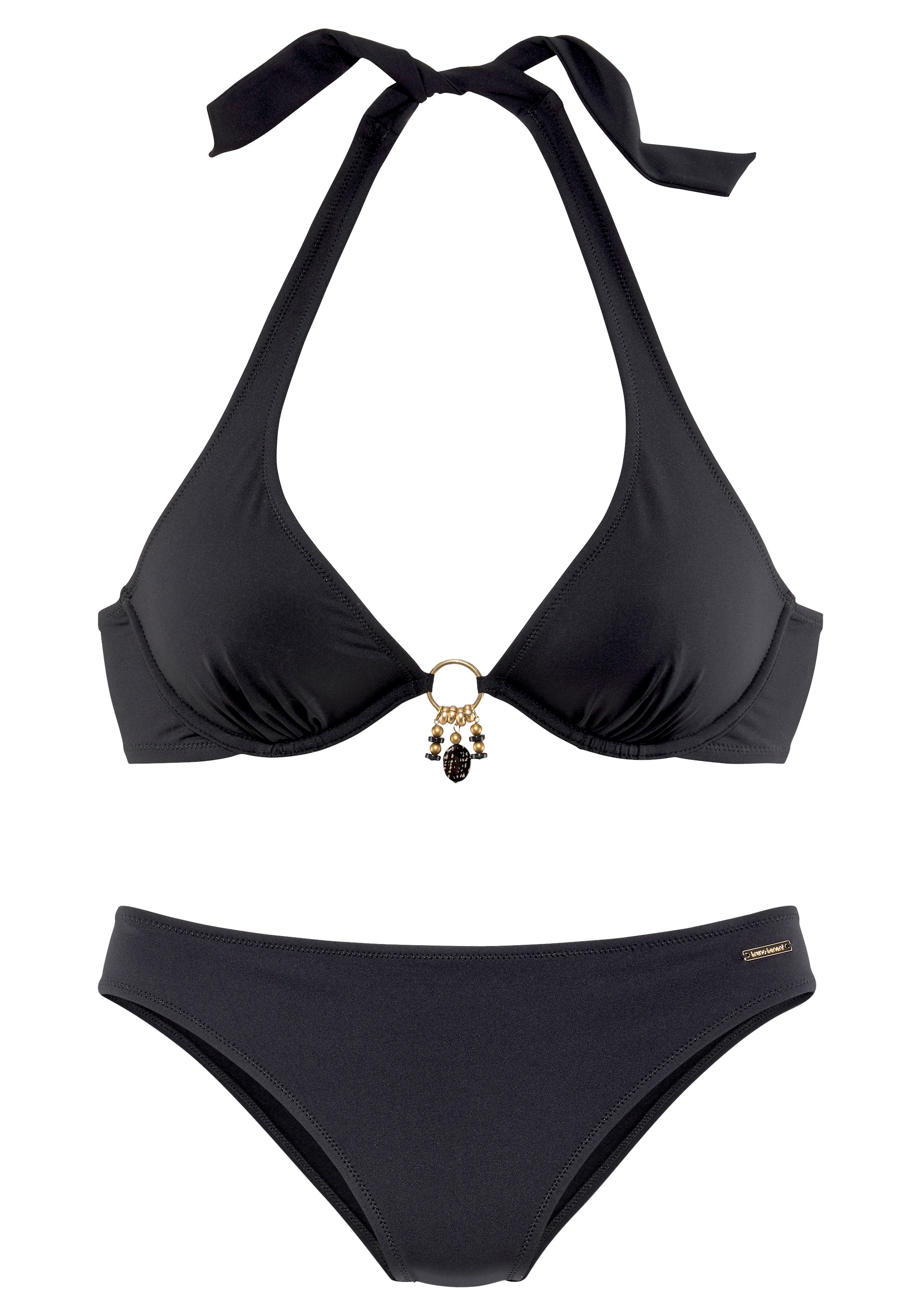 Bruno Banani Bügel-Bikini, mit gold-schwarzenen Accessories