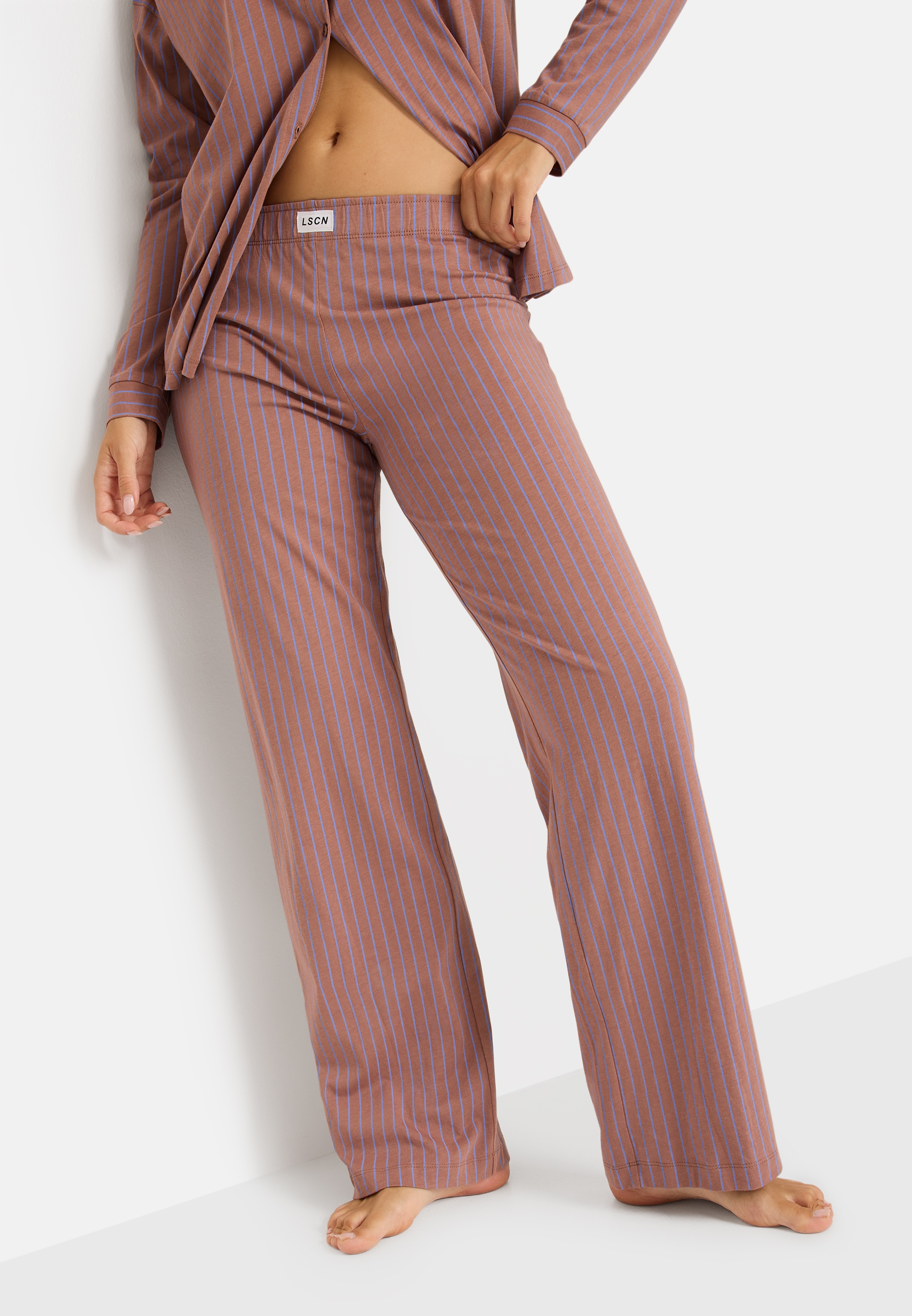 LSCN by LASCANA Pyjamahose  mit weitem Bein