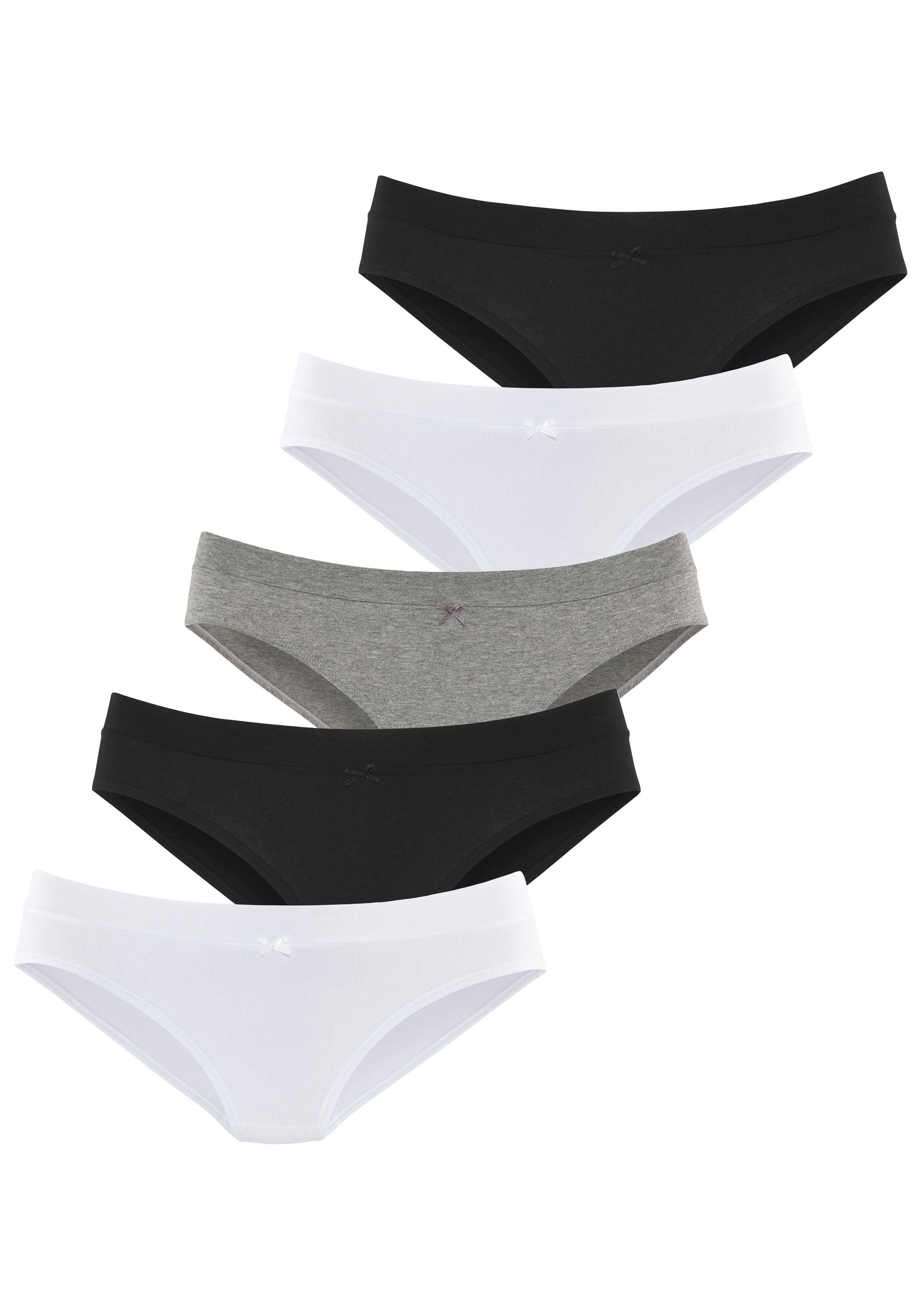 Vivance Jazz-Pants Slips, (5er-Pack), mit breitem Bündchen ohne zusätzliches Gummi