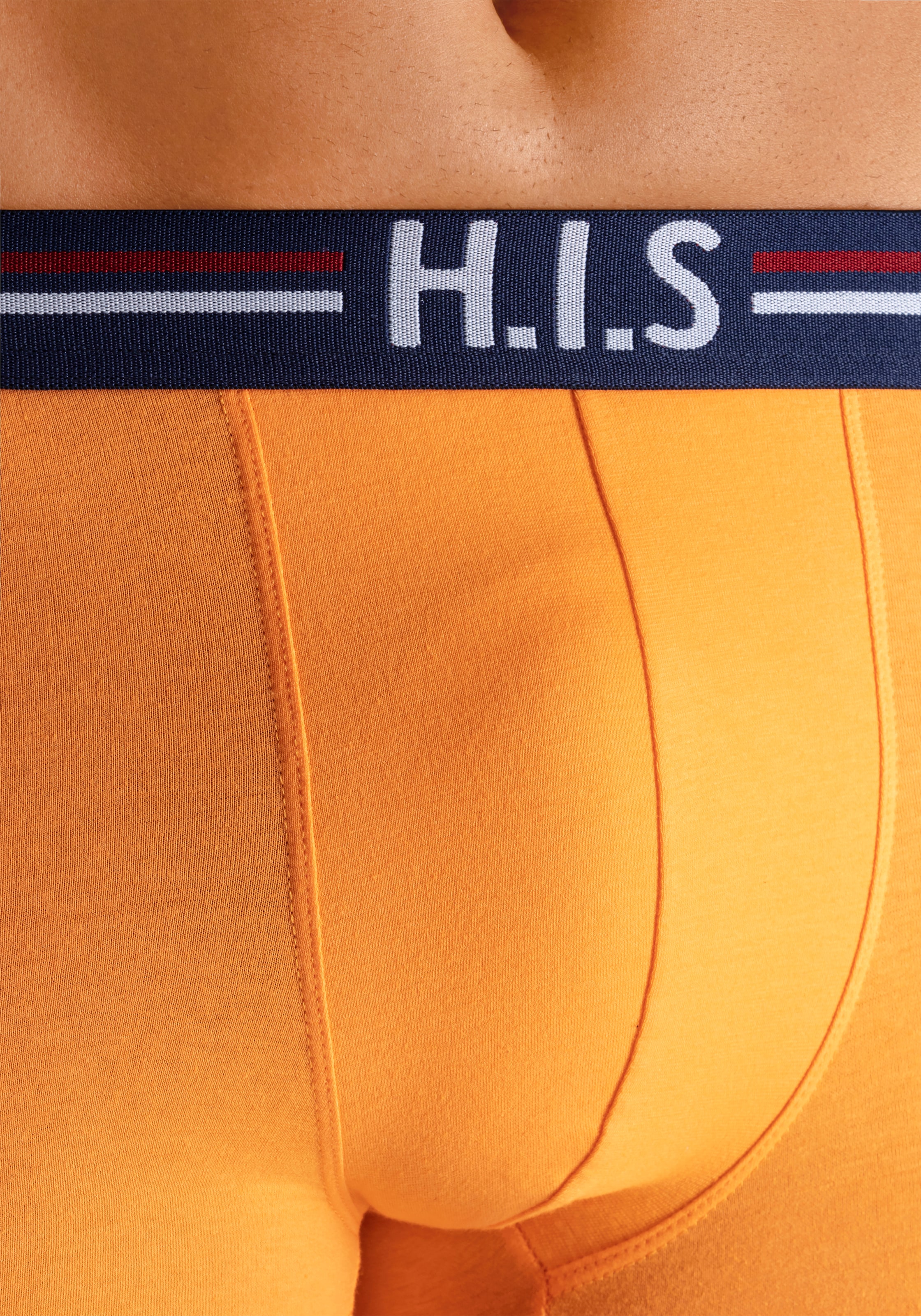 H.I.S Boxer »Boxershorts für Herren«, (Packung, 5 St.), mit Streifen und Markenlogo im Bund