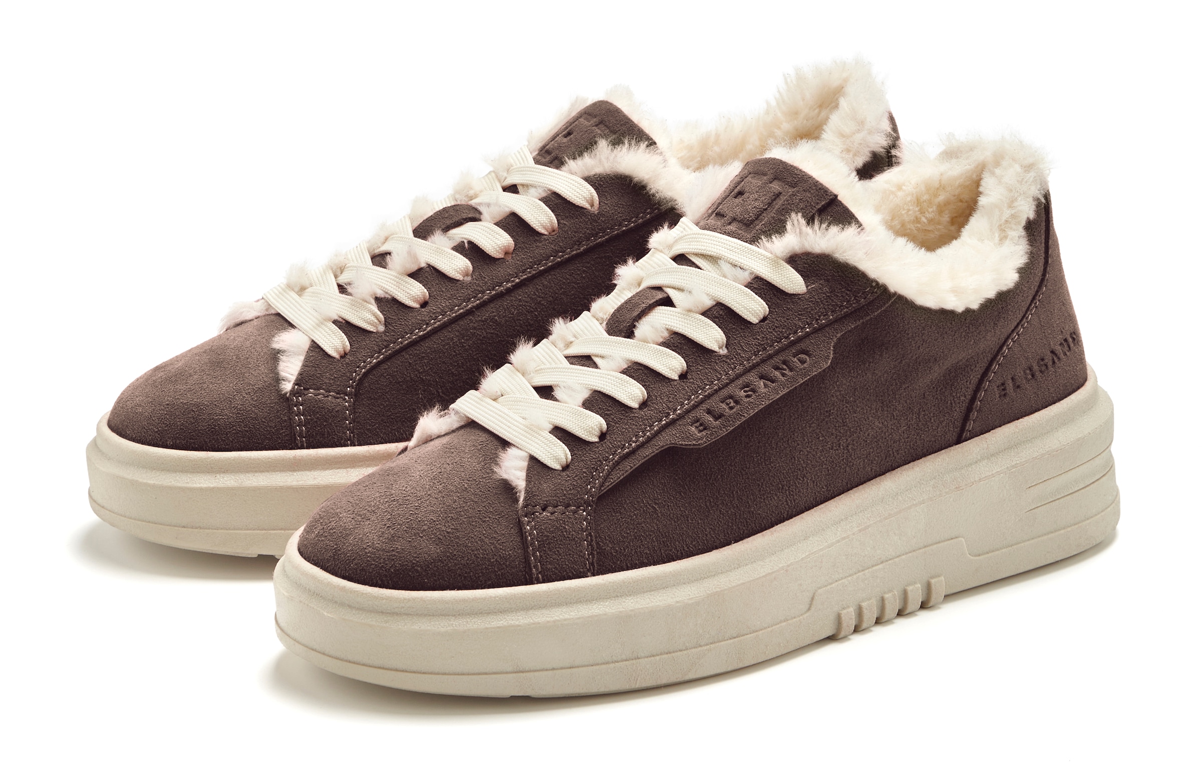 Elbsand Sneaker »Schnürschuh, Turnschuh, Schnürhalbschuh, Freizeitschuh, Ledersneaker«  NEU aus Leder mit kuscheligem Warmfutter und Plateausohle
