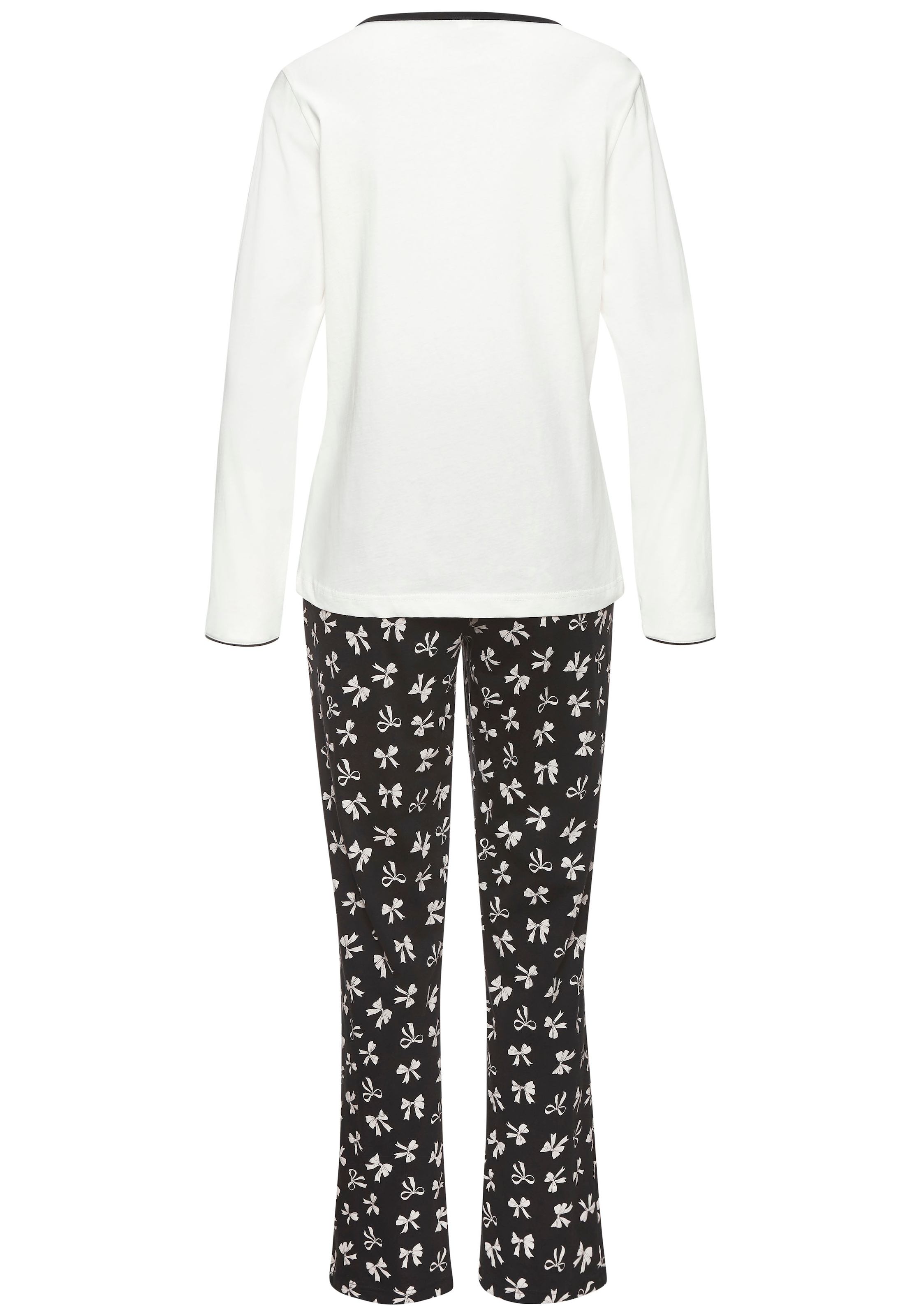 Vivance Dreams Pyjama Set, 2 tlg. mit süßem Schleifenmuster